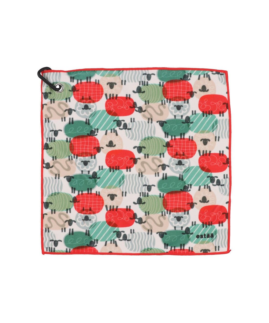 エスタ estaa 【くっつきタオル】シエスタ ハンカチ 傘袋 レイングッズ (レッド) レッド