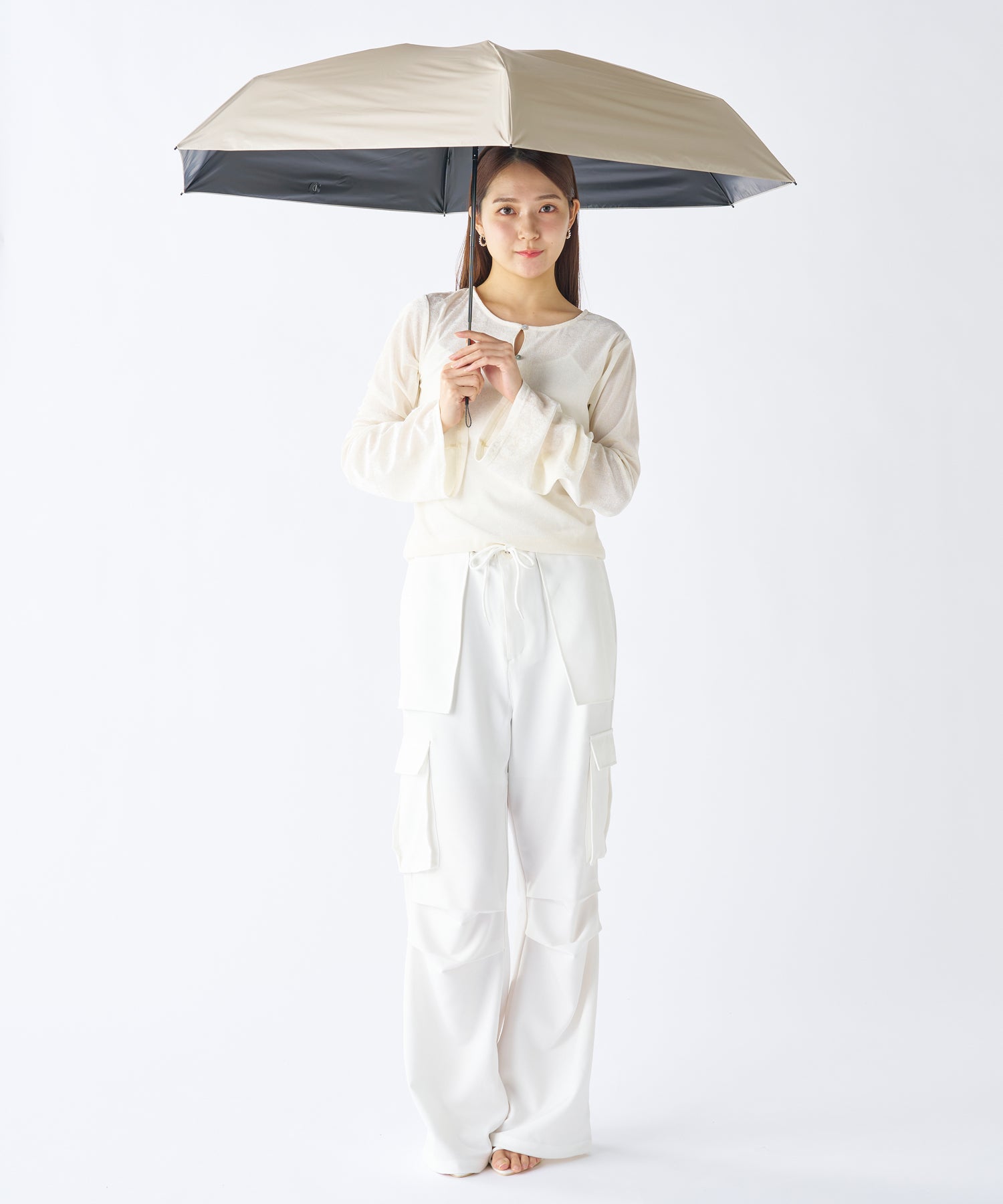 エスタ estaa 【超軽量/約158g~】マジカルテックプロ 遮光率100% 折りたたみ傘 晴雨兼用日傘 61cm (ペールスカイ) ペールスカイ