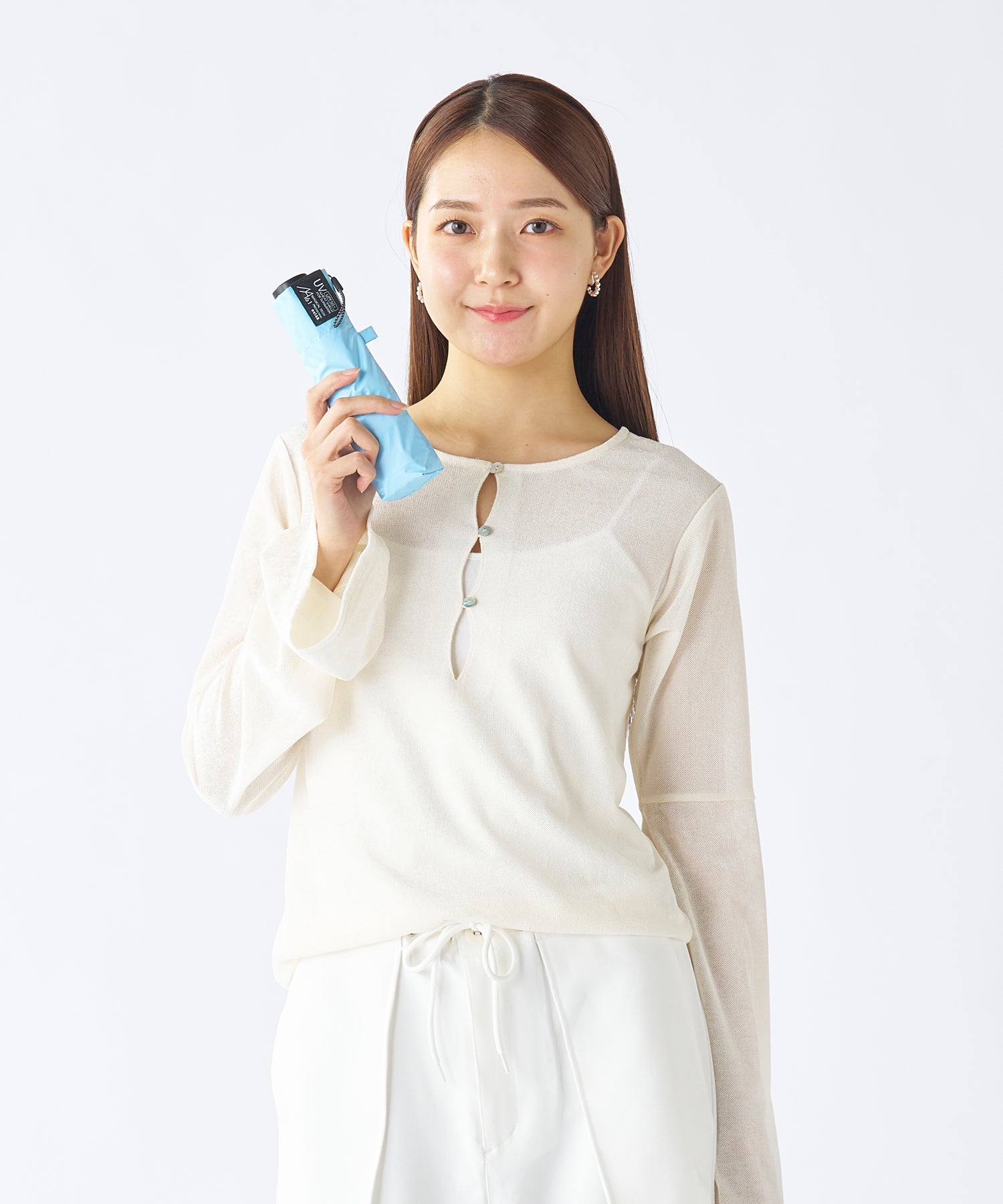 エスタ estaa 【超軽量/約158g~】マジカルテックプロ 遮光率100% 折りたたみ傘 晴雨兼用日傘 61cm (ペールスカイ) ペールスカイ