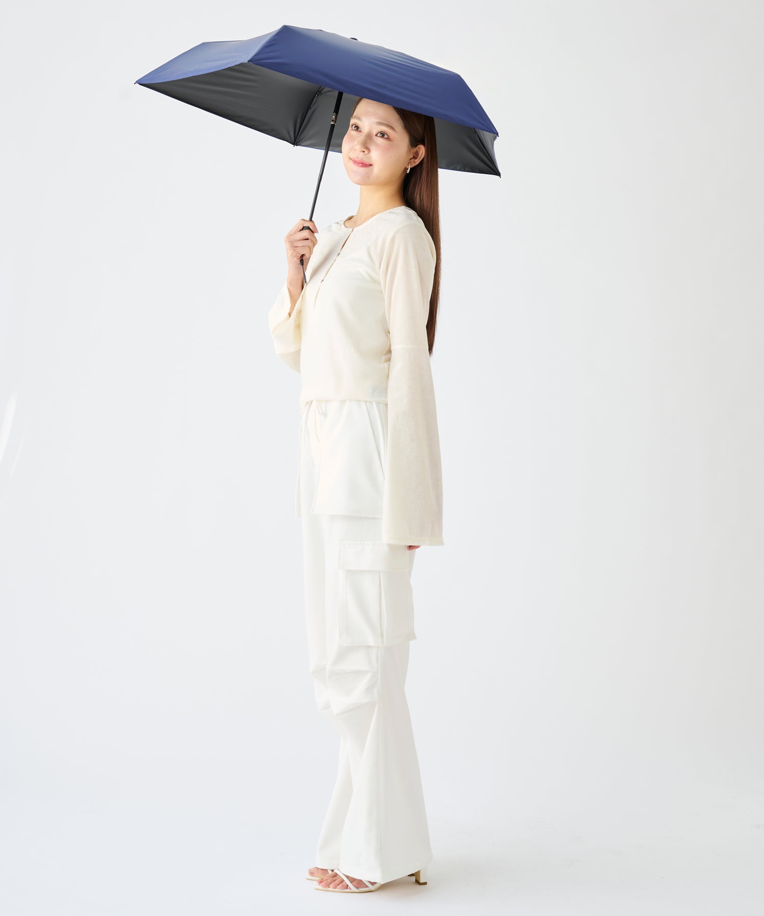 エスタ estaa 【超軽量/約155g~】マジカルテックプロ 遮光率100% 自動開閉傘 晴雨兼用日傘 UV 50cm (ディープブルー) ディープブルー