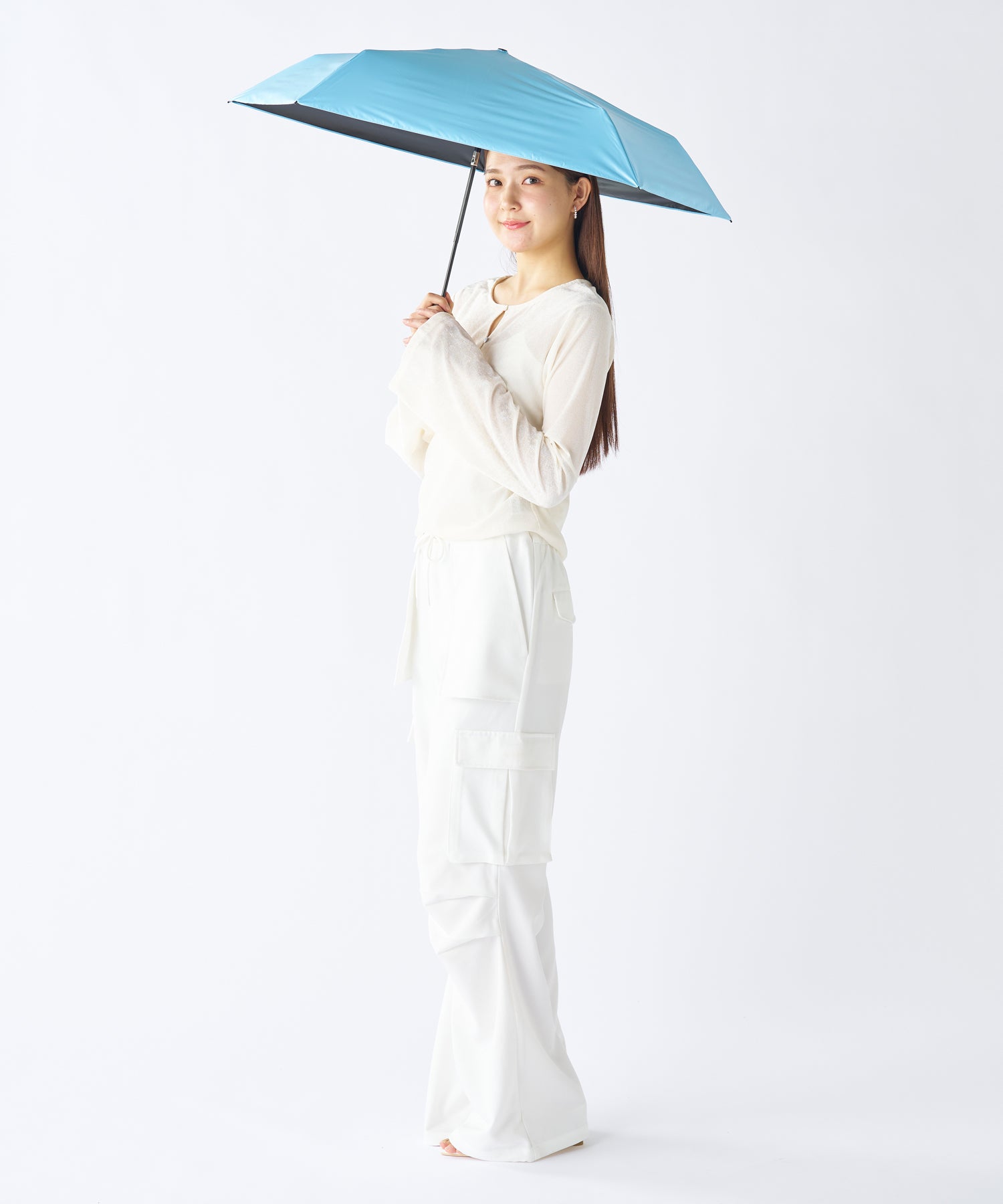 エスタ estaa 【超軽量/約155g~】マジカルテックプロ 遮光率100% 自動開閉傘 晴雨兼用日傘 UV 50cm (ベージュ) ベージュ