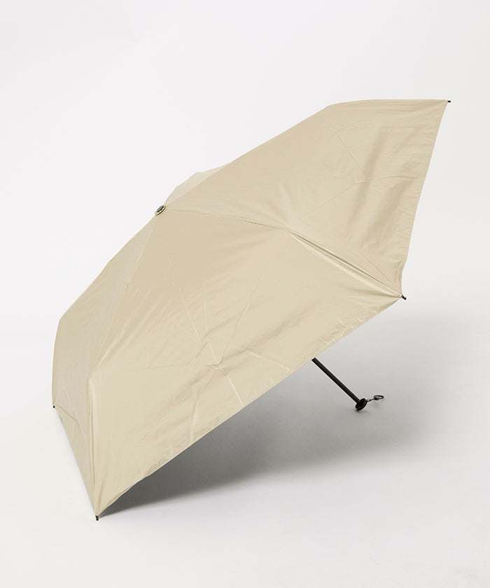 【マジ軽 超軽量約98g~ 遮光率100% スリム50cm】晴雨兼用折りたたみ日傘 雨傘 無地 遮熱 UV -マジカルテックプロテクション- (ベージュ) ベージュ
