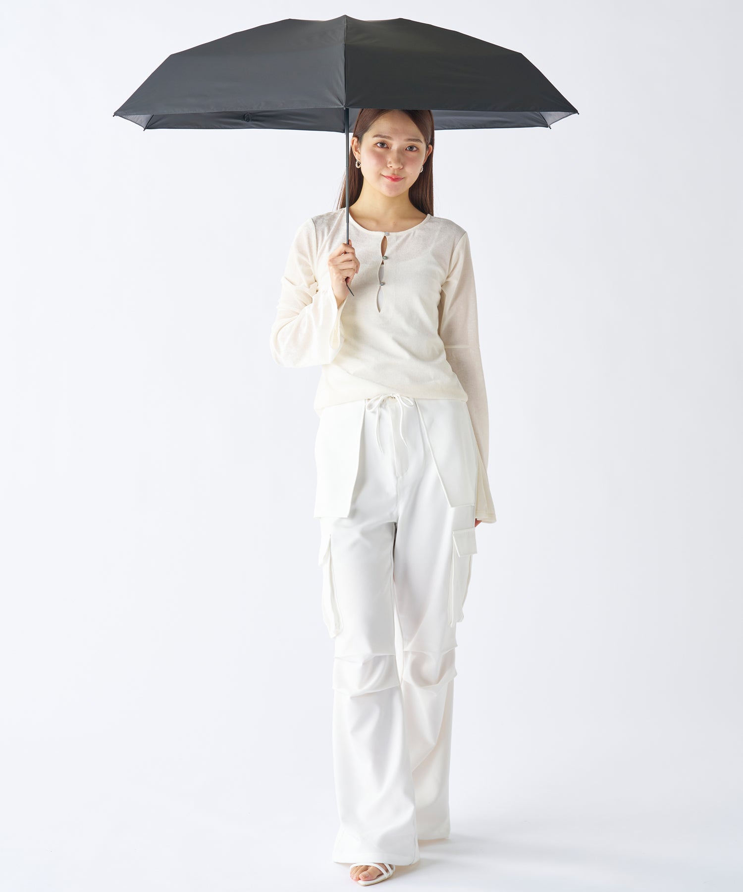 エスタ estaa 【超軽量/約158g~】マジカルテックプロ 遮光率100% 折りたたみ傘 晴雨兼用日傘 61cm (ブラック) ブラック