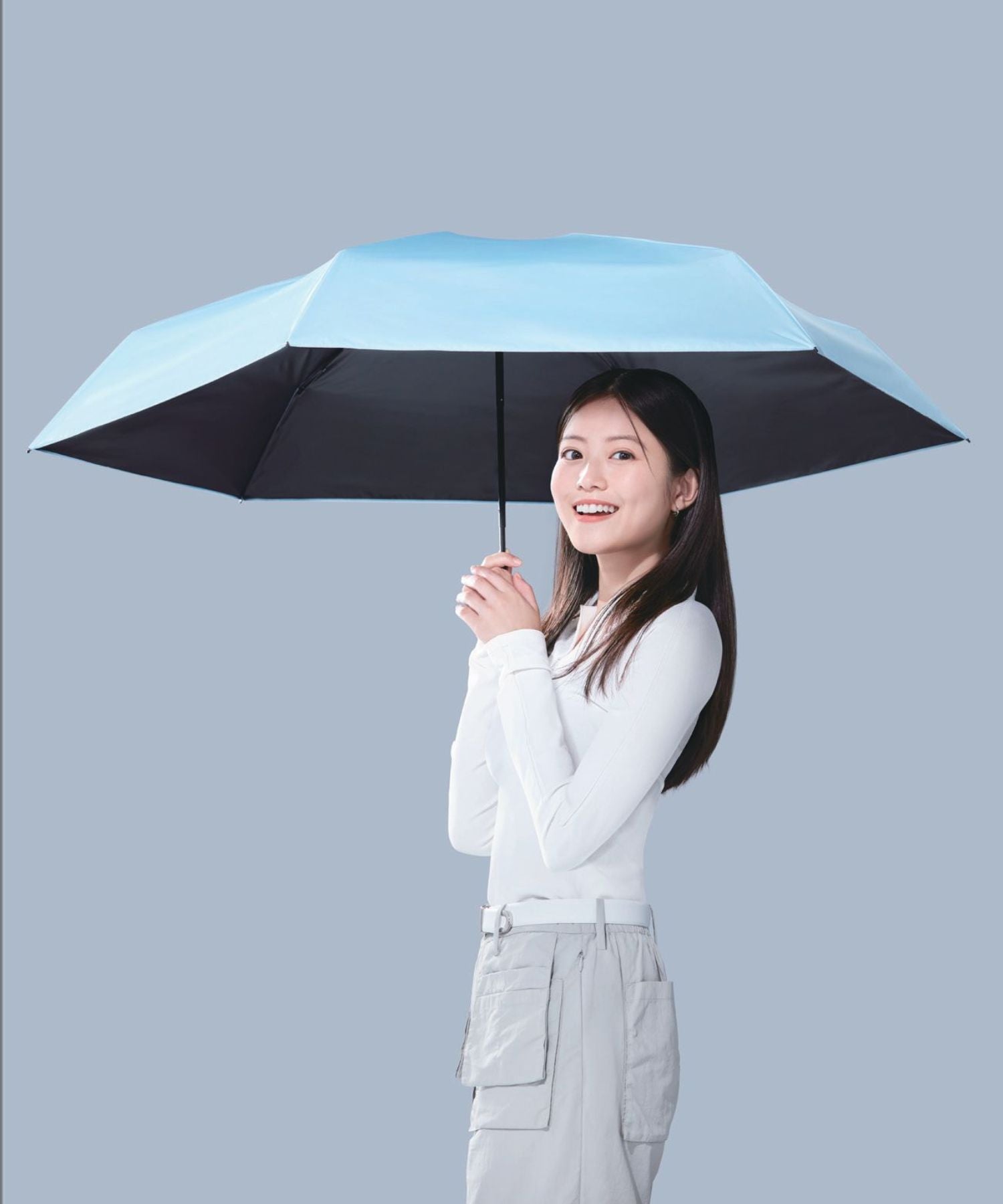 エスタ estaa 【超軽量/約158g~】マジカルテックプロ 遮光率100% 折りたたみ傘 晴雨兼用日傘 61cm (ブラック) ブラック