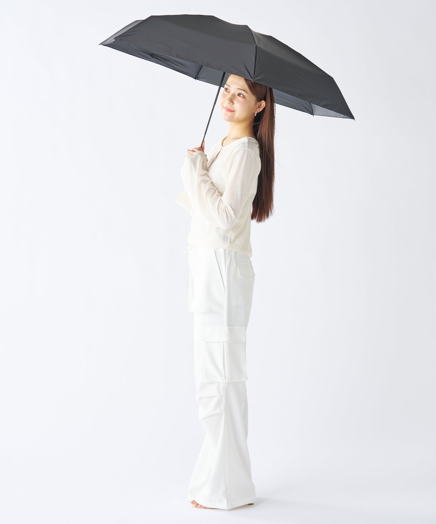 エスタ estaa 【超軽量/約158g~】マジカルテックプロ 遮光率100% 折りたたみ傘 晴雨兼用日傘 61cm (ブラック) ブラック