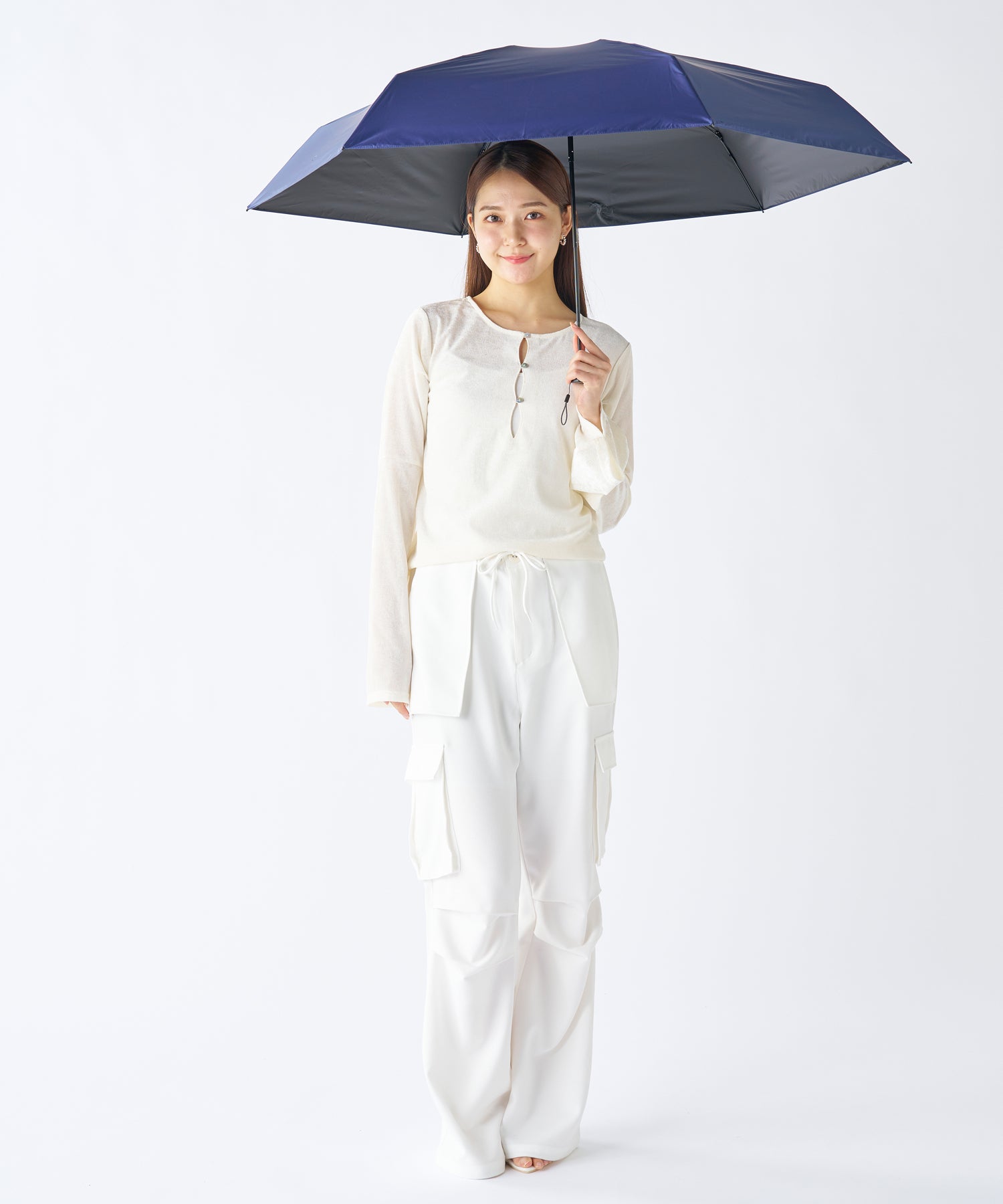 エスタ estaa 【超軽量/約158g~】マジカルテックプロ 遮光率100% 折りたたみ傘 晴雨兼用日傘 61cm (ディープブルー) ディープブルー