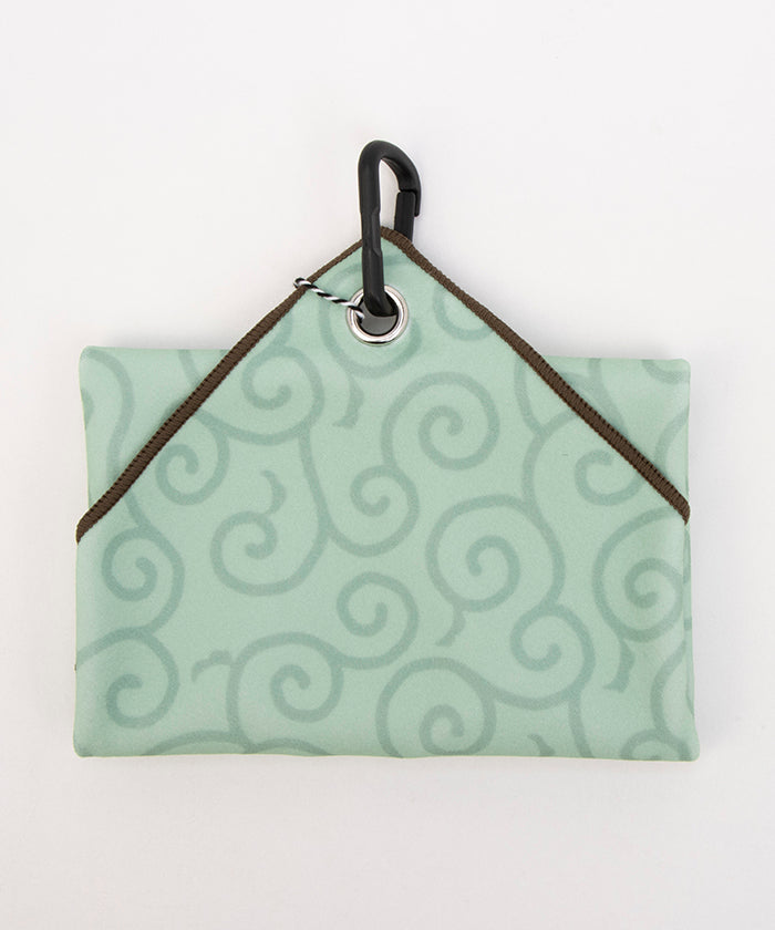 エスタ estaa 【くっつきタオル】WEB限定 猫 ハンカチ 傘袋 レイングッズ (グリーン) グリーン