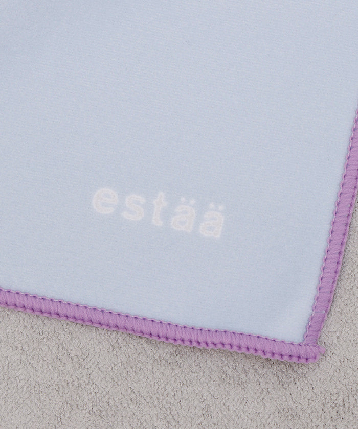 エスタ estaa 【くっつきタオル】WEB限定 猫 ハンカチ 傘袋 レイングッズ (サックスブルー) サックスブルー