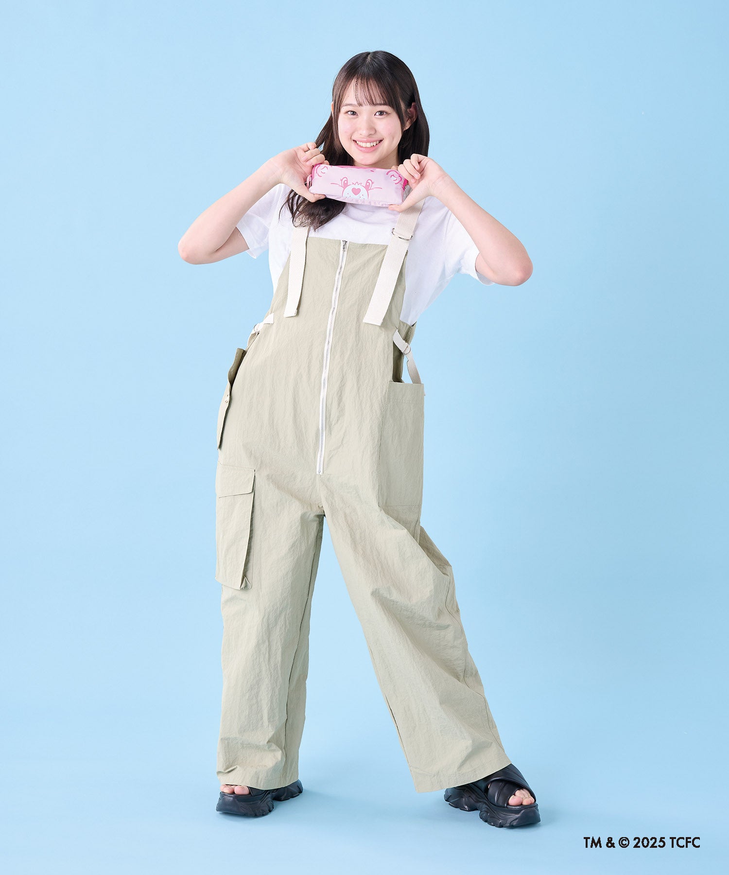 【遮光率100%】ケアベア(TM) CareBears(TM) ケース入り コンパクト 折りたたみ 日傘 CHEER (ペールピンク) ペールピンク