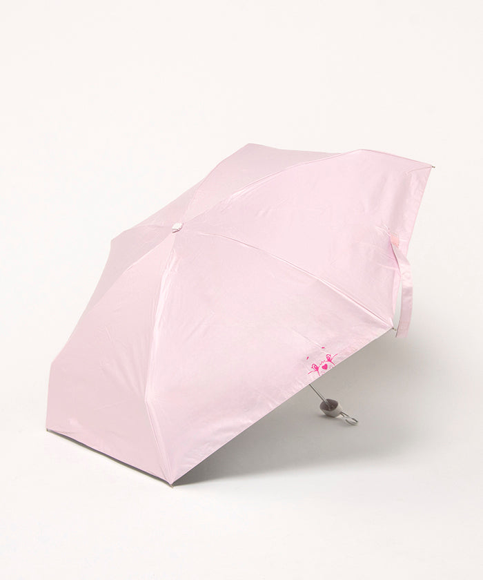 【遮光率100%】ケアベア(TM) CareBears(TM) ケース入り コンパクト 折りたたみ 日傘 CHEER (ペールピンク) ペールピンク