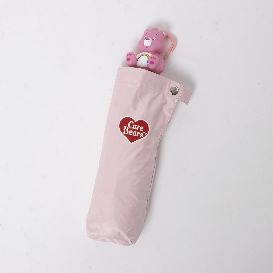 【軽量快適収納グリップ】晴雨兼用折りたたみ日傘 ケアベア TM -チア- 遮光 遮熱 UV (ペールピンク) ペールピンク