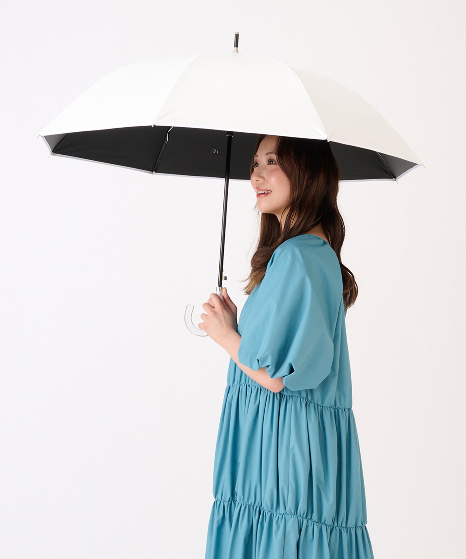 エスタ estaa 【WEB限定 ジャンプ傘】晴雨兼用日傘 ショート傘 ラディクール 遮光 遮熱 UV ユニセックス (ホワイト) ホワイト