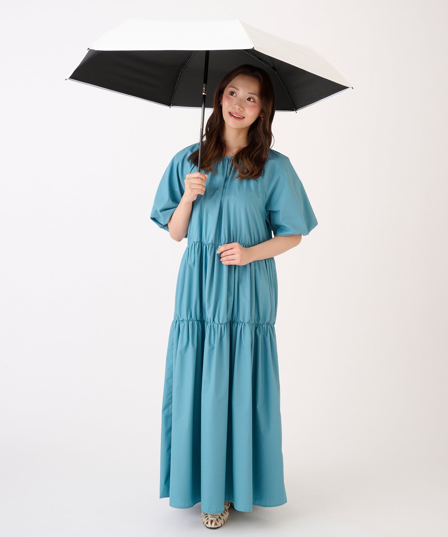 エスタ estaa 【WEB限定 自動開閉】晴雨兼用折りたたみ日傘 ラディクール 遮光 遮熱 UV ユニセックス (ホワイト) ホワイト