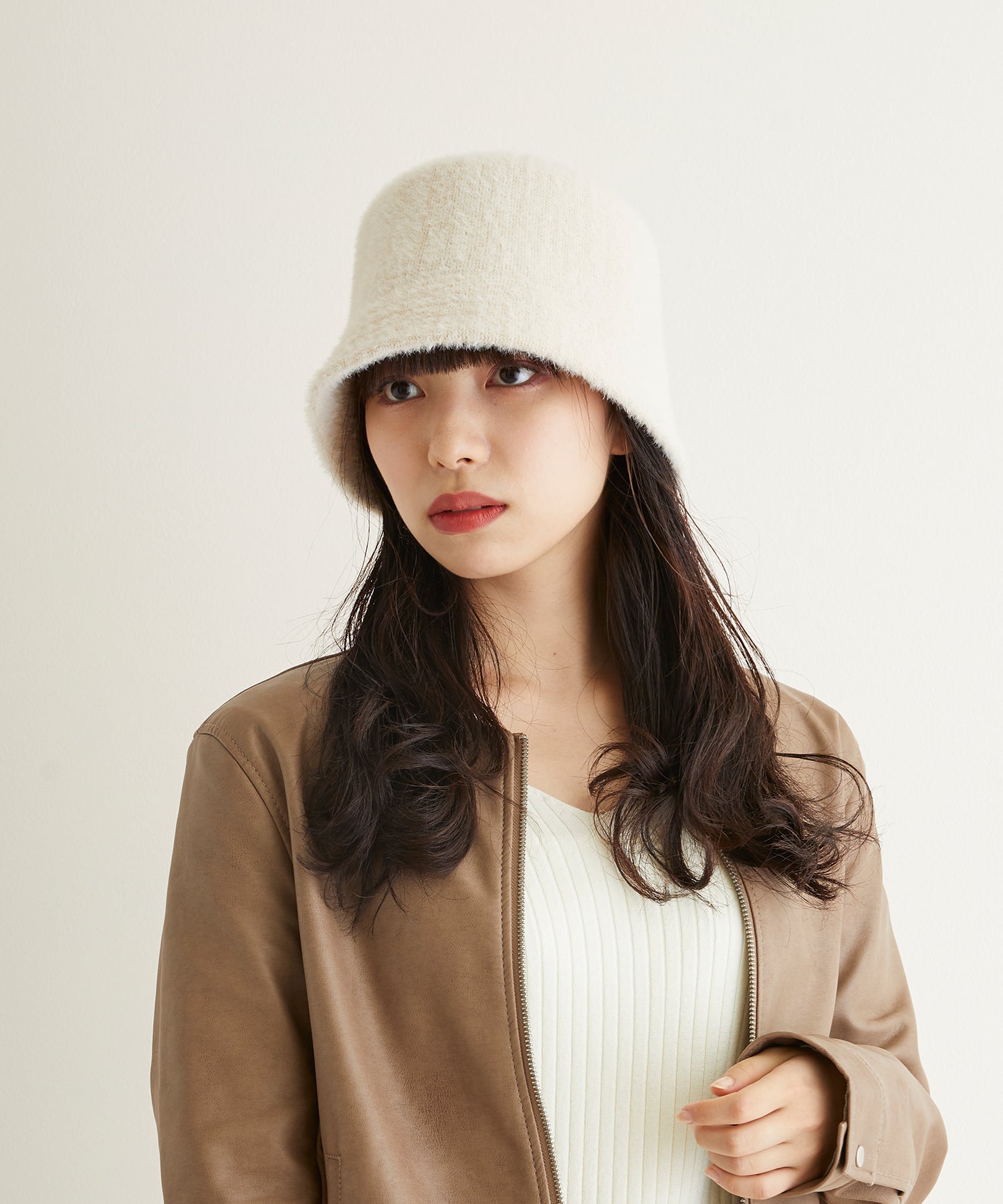 エスタ estaa estaa(エスタ)アンゴラ風 バケットハット (オフホワイト) オフホワイト