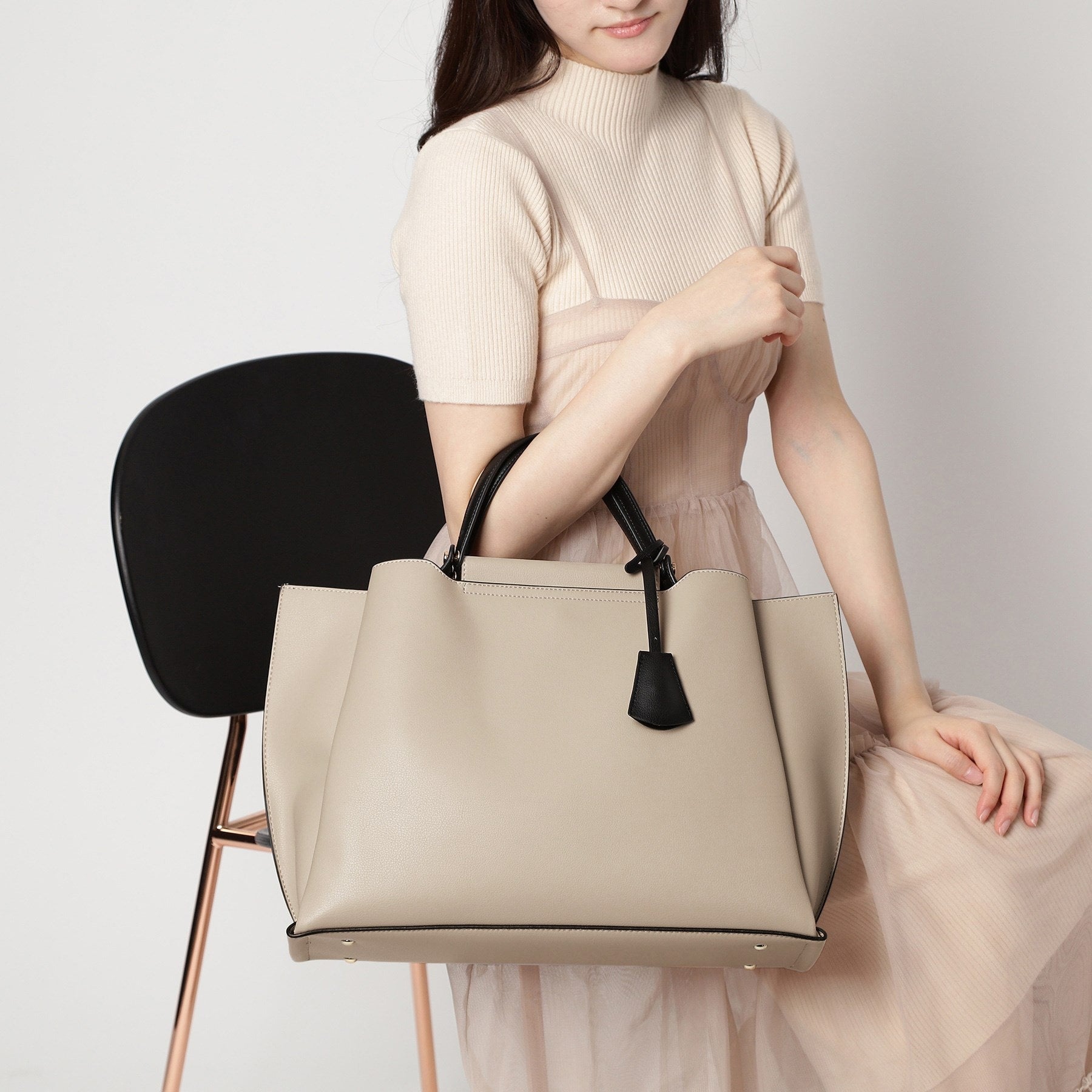 エスペランサ ESPERANZA 横型A4トートバッグ (グレージュ(012)) グレージュ(012)