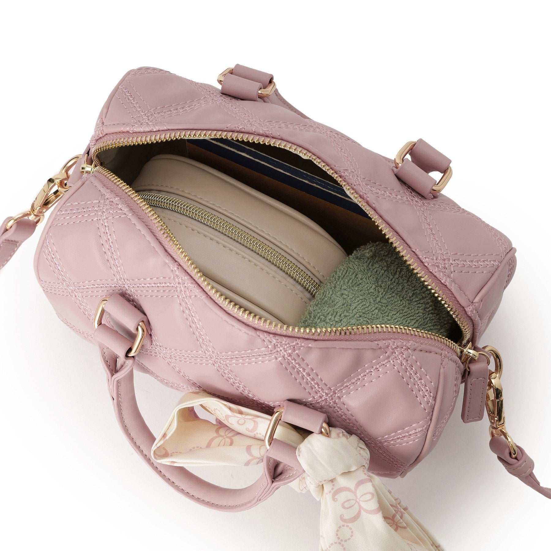 エスペランサ ESPERANZA スカーフリボンキルティングバッグ (アイボリー(004)) アイボリー(004)