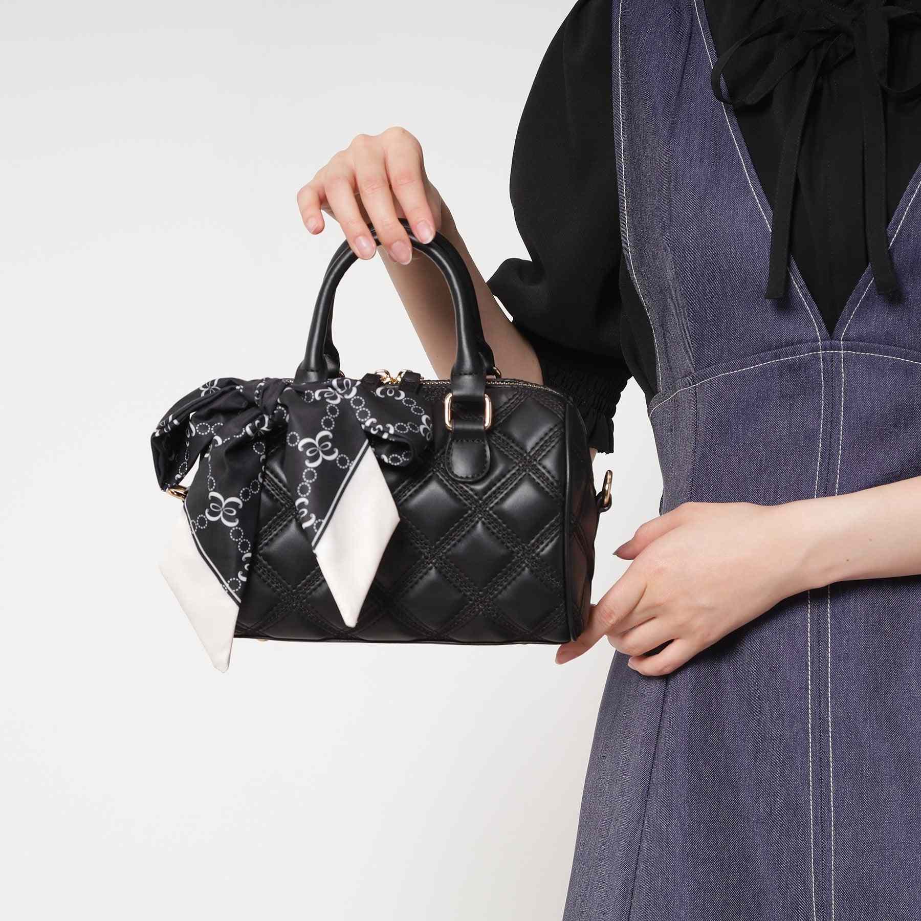 エスペランサ ESPERANZA スカーフリボンキルティングバッグ (アイボリー(004)) アイボリー(004)