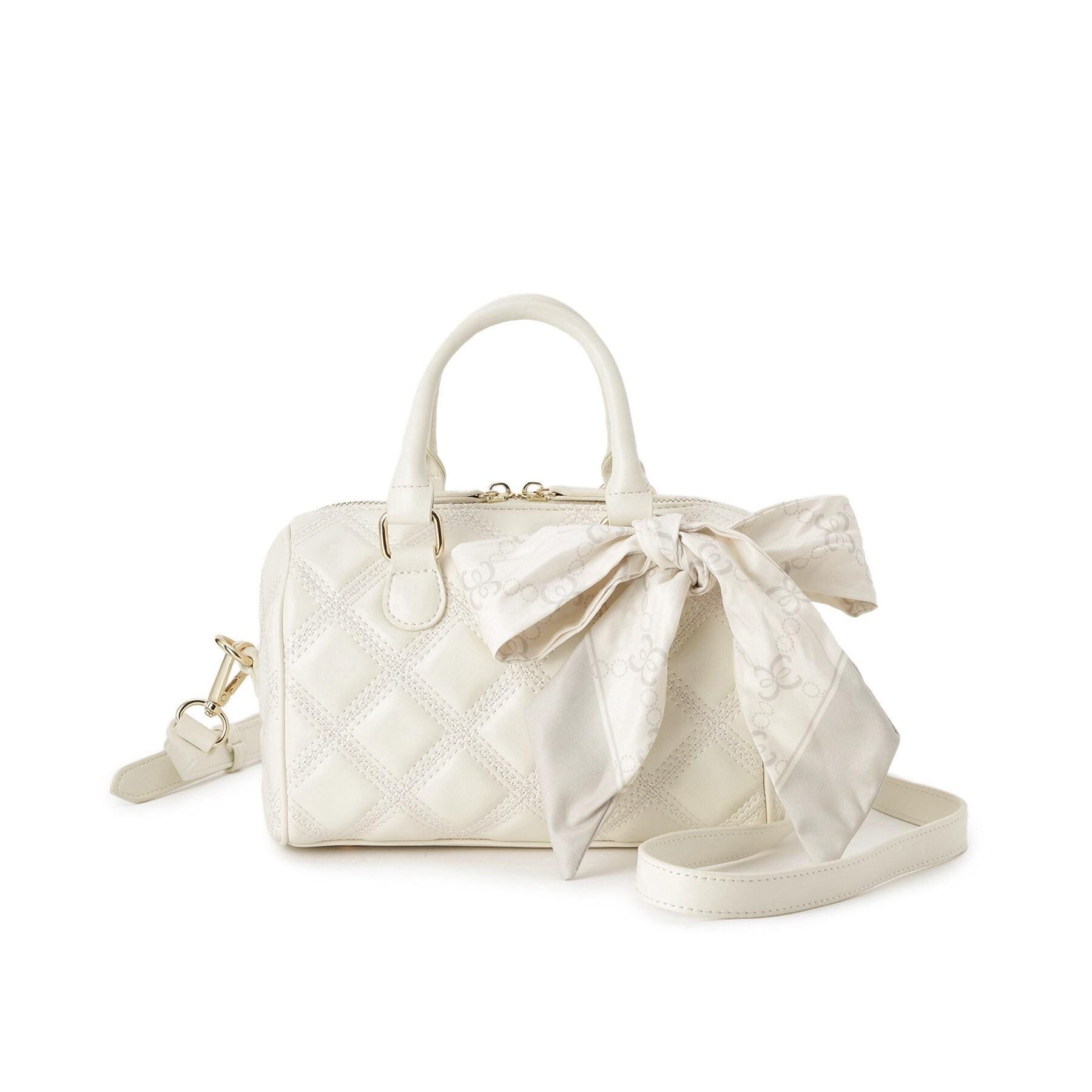 エスペランサ ESPERANZA スカーフリボンキルティングバッグ (アイボリー(004)) アイボリー(004)