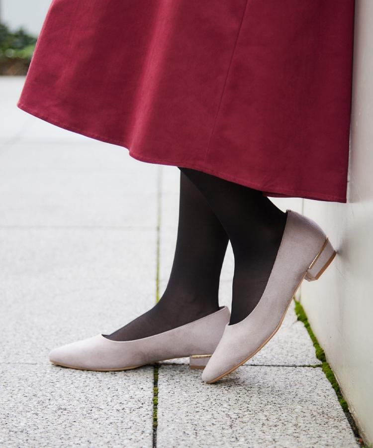 エスペランサ ESPERANZA クッションフラットヒールパンプス 結婚式二次会 パーティー 入学式 (ブラック(519)) ブラック(519)