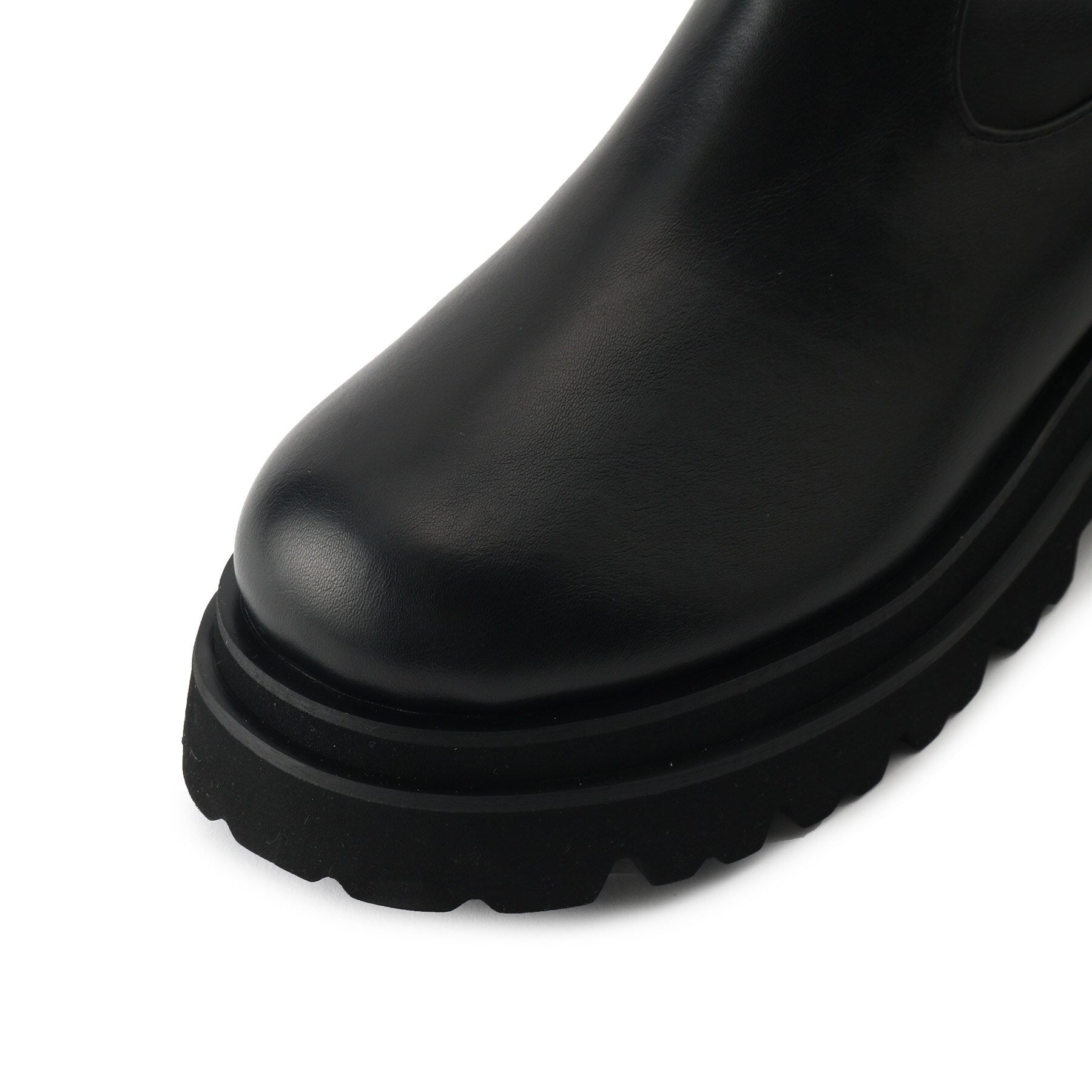 エスペランサ ESPERANZA 厚底トラックソールショートブーツ レイン対応 (ブラック(019)) ブラック(019)