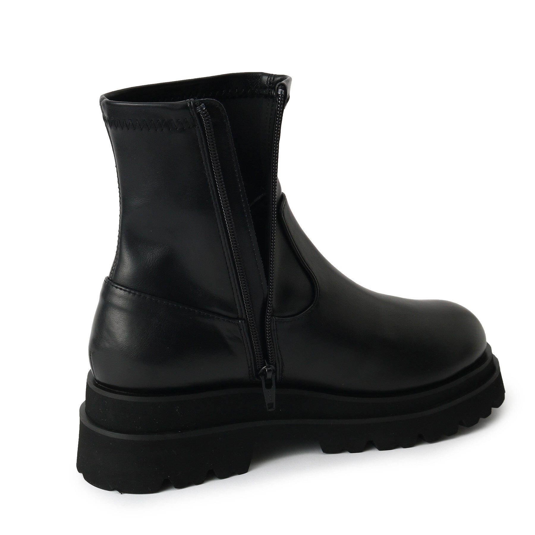 エスペランサ ESPERANZA 厚底トラックソールショートブーツ レイン対応 (ブラック(019)) ブラック(019)