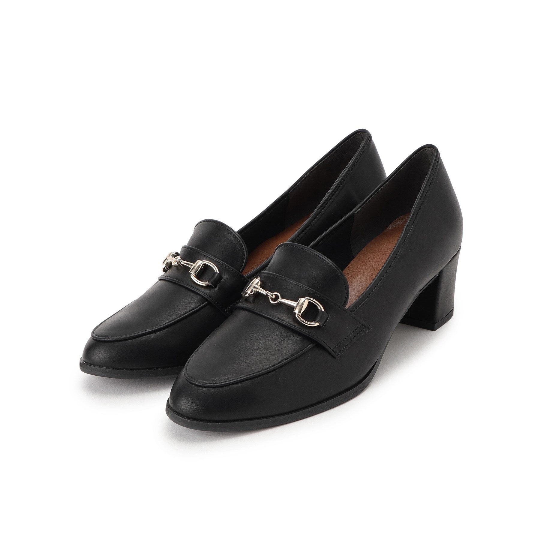 エスペランサ ESPERANZA ミドルヒールビットローファー (ブラック(019)) ブラック(019)