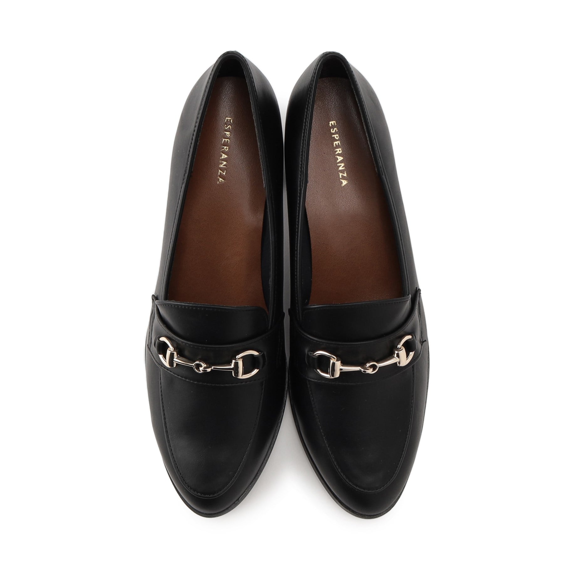 エスペランサ ESPERANZA ミドルヒールビットローファー (ブラック(019)) ブラック(019)