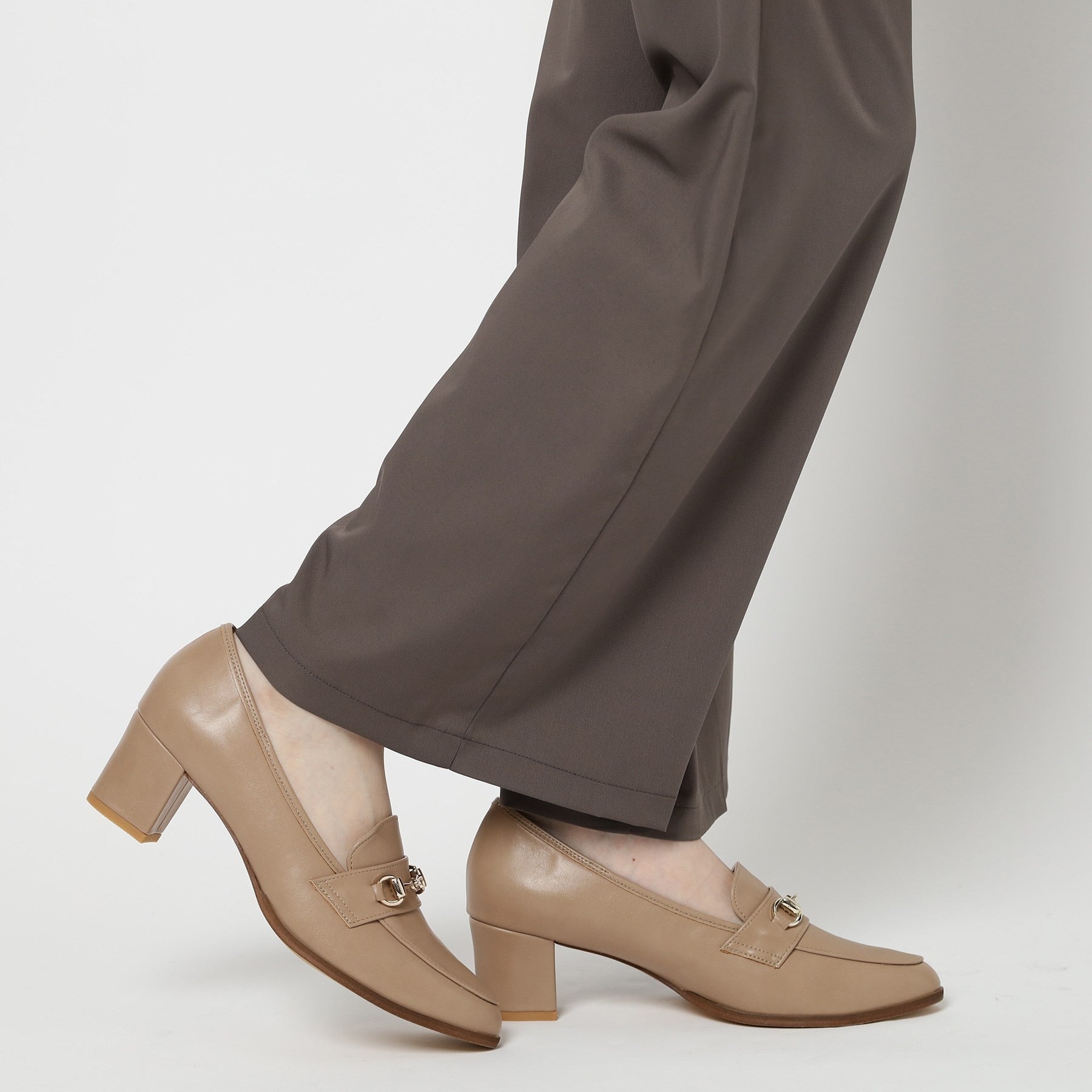 エスペランサ ESPERANZA ミドルヒールビットローファー (ブラック(019)) ブラック(019)