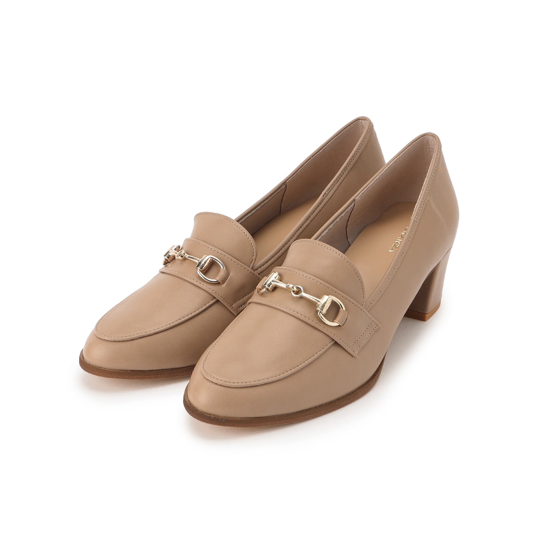 エスペランサ ESPERANZA ミドルヒールビットローファー (ベージュ(052)) ベージュ(052)