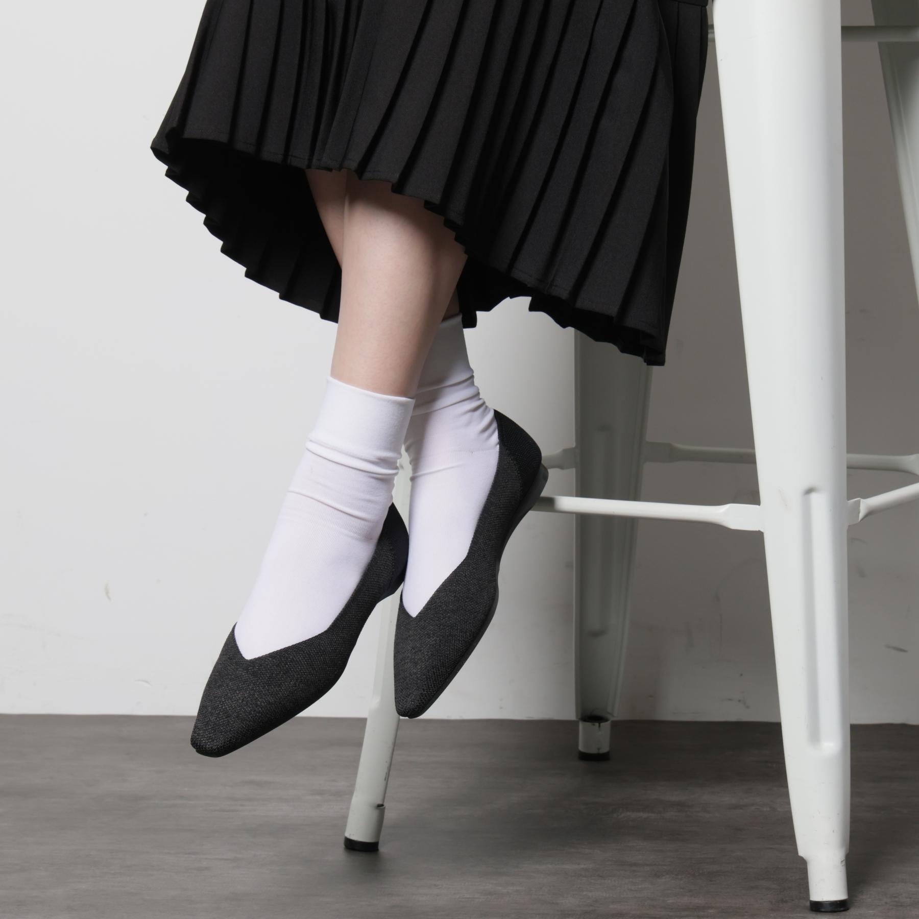 エスペランサ ESPERANZA Oito和紙フラットパンプス (ブラック(019)) ブラック(019)