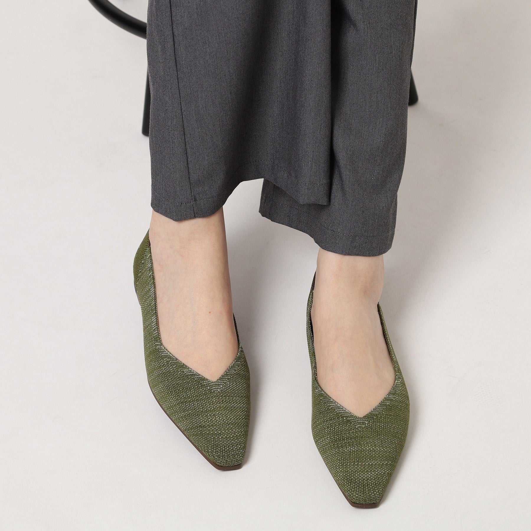 エスペランサ ESPERANZA Oito和紙フラットパンプス (ブラック(019)) ブラック(019)