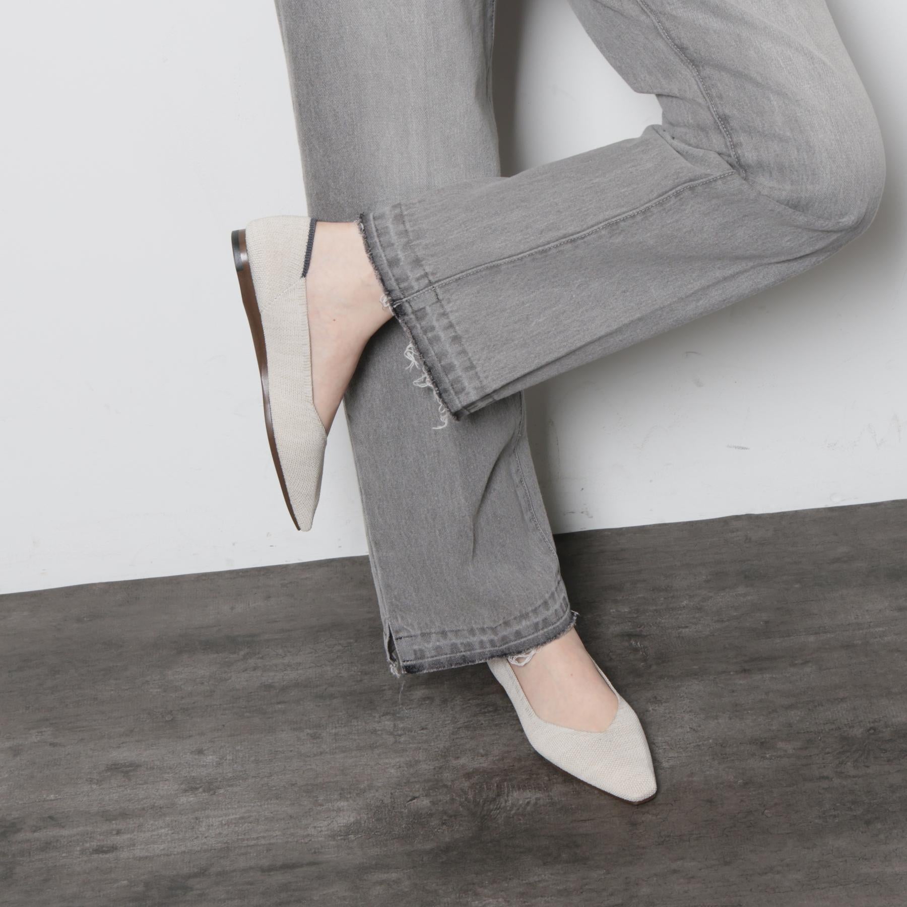 エスペランサ ESPERANZA Oito和紙フラットパンプス (ライトベージュ(051)) ライトベージュ(051)