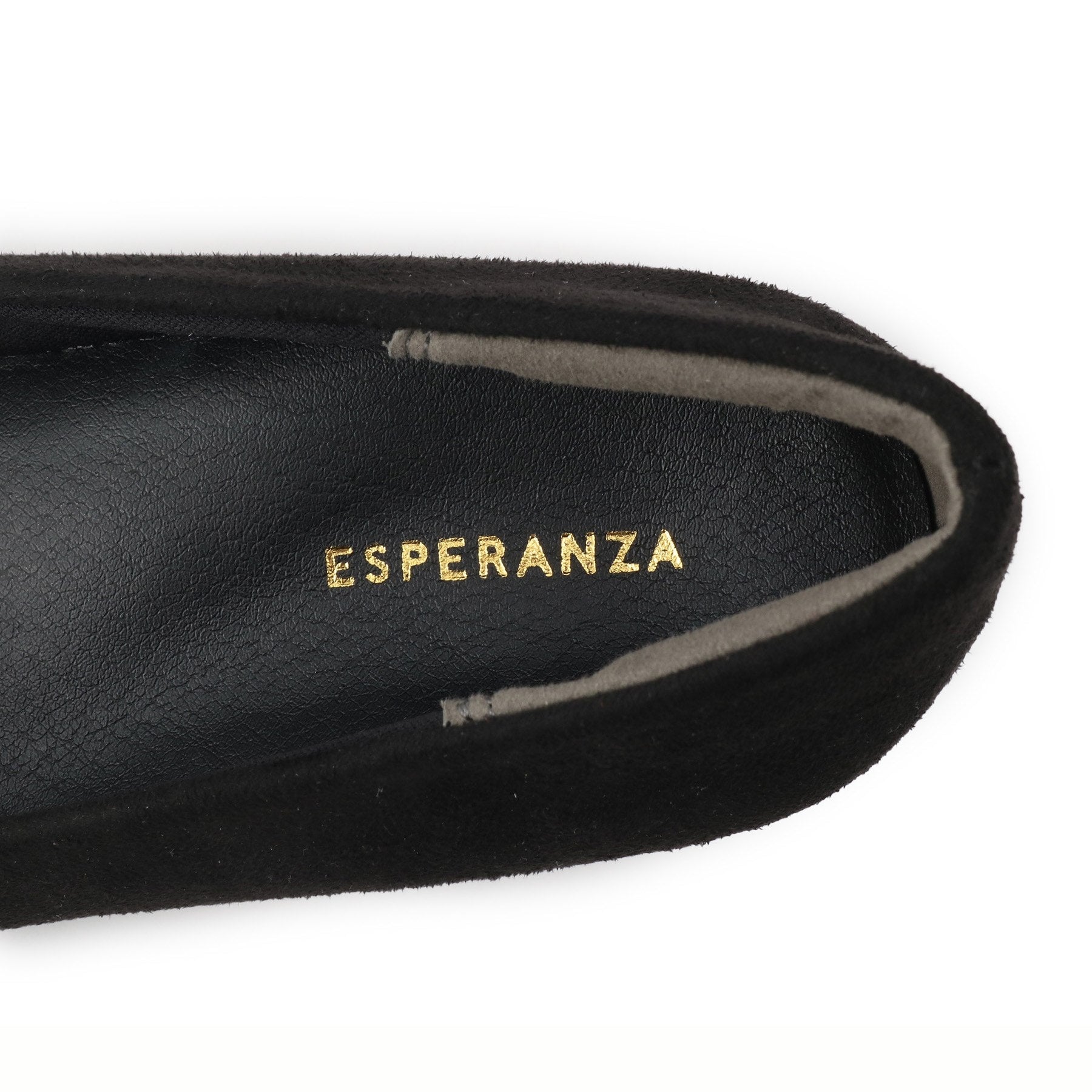 エスペランサ ESPERANZA ラメヒールゴールドラインパンプス (ブラック(019)) ブラック(019)