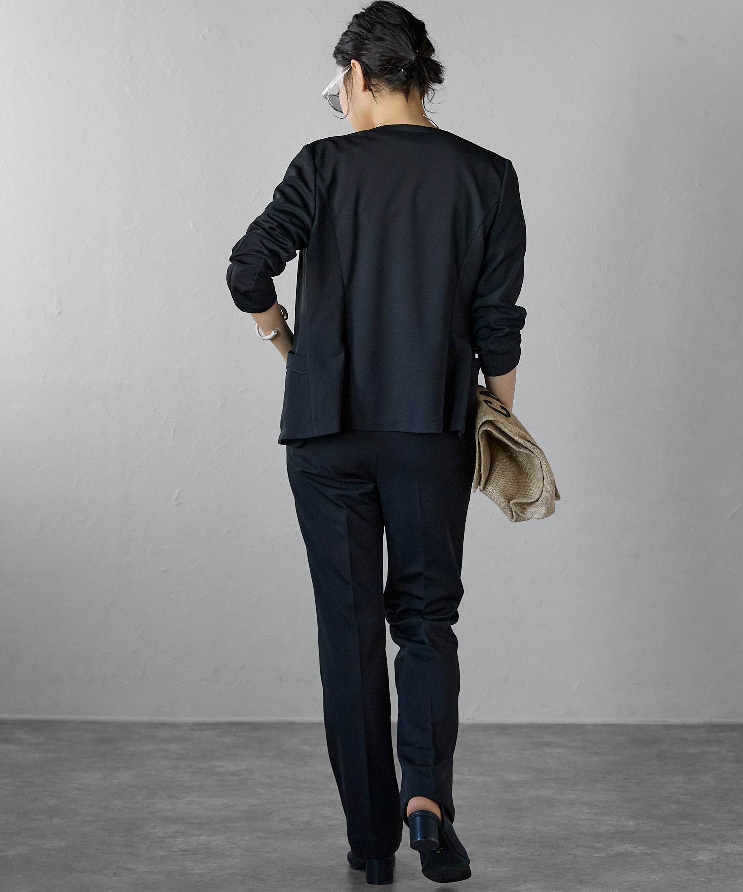 エトレプレ etre pret 裾上げらくらくパンツ (ブラック) ブラック