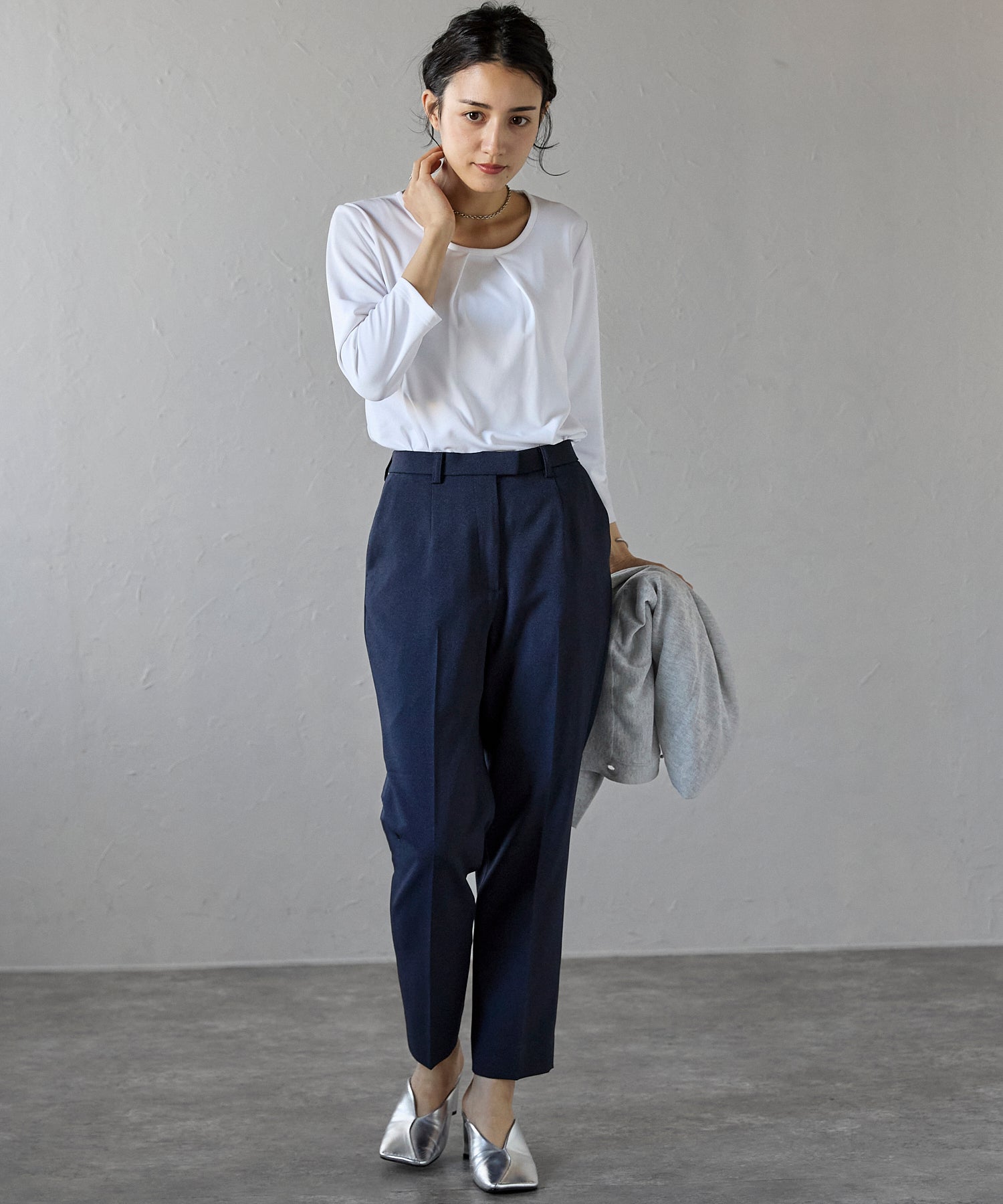 エトレプレ etre pret テーパードパンツ (ネイビー) ネイビー