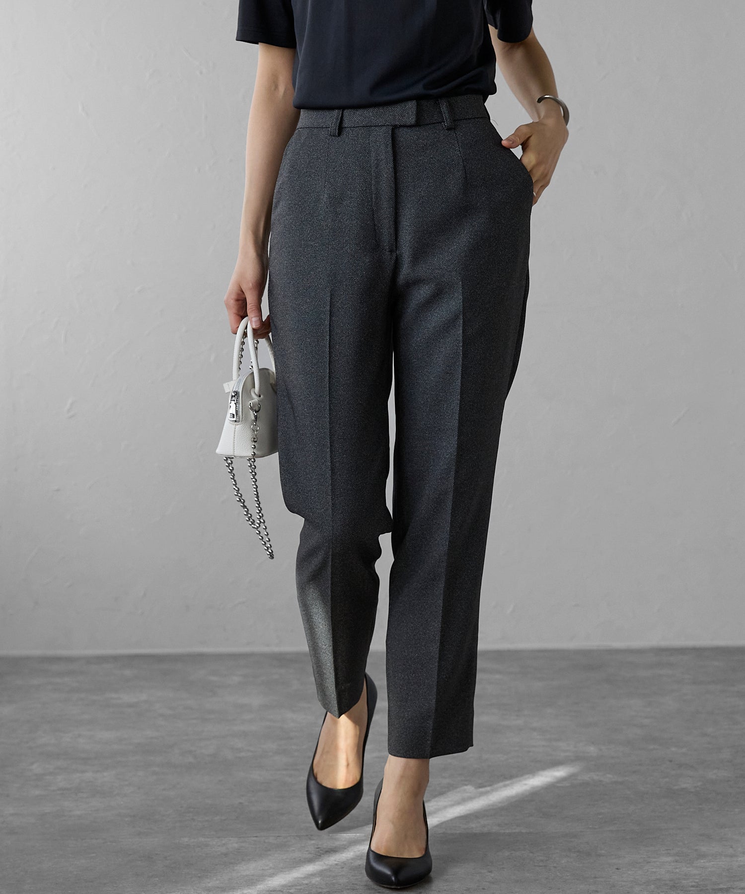 エトレプレ etre pret テーパードパンツ (ネイビー) ネイビー