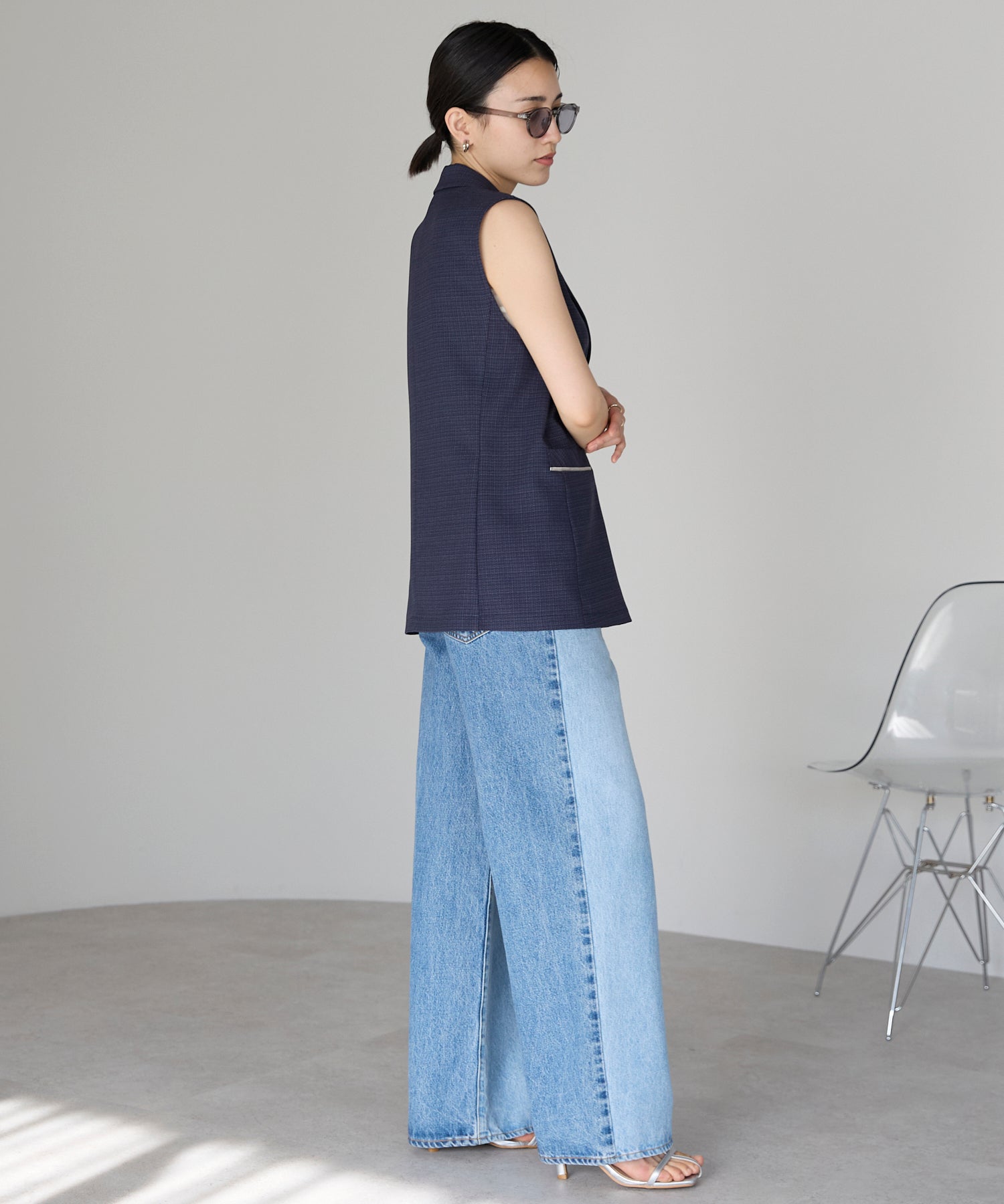 エトレプレ etre pret ジレ (ネイビー) ネイビー