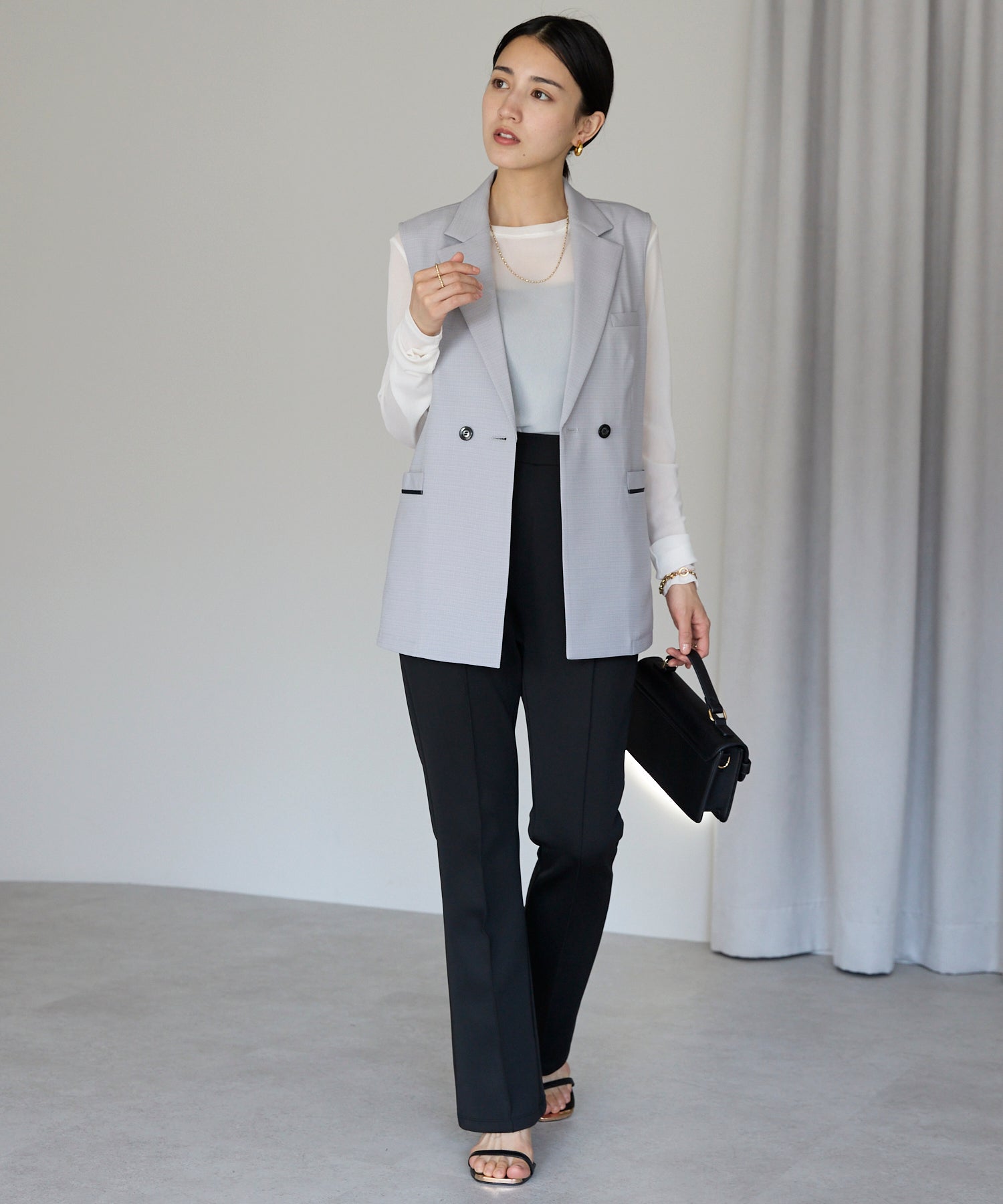 エトレプレ etre pret ジレ (ネイビー) ネイビー