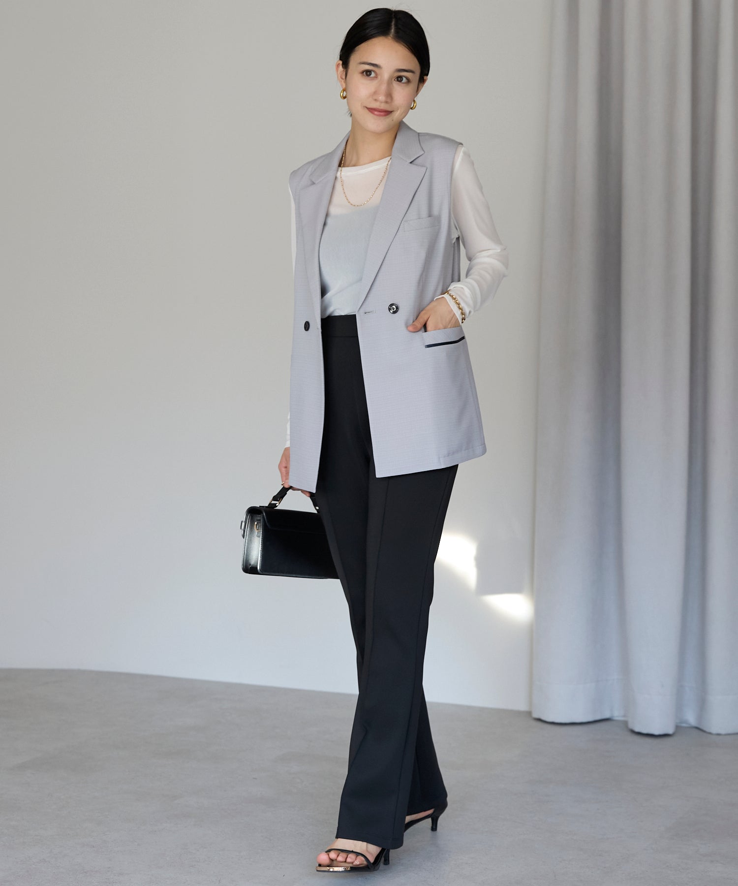 エトレプレ etre pret ジレ (ネイビー) ネイビー