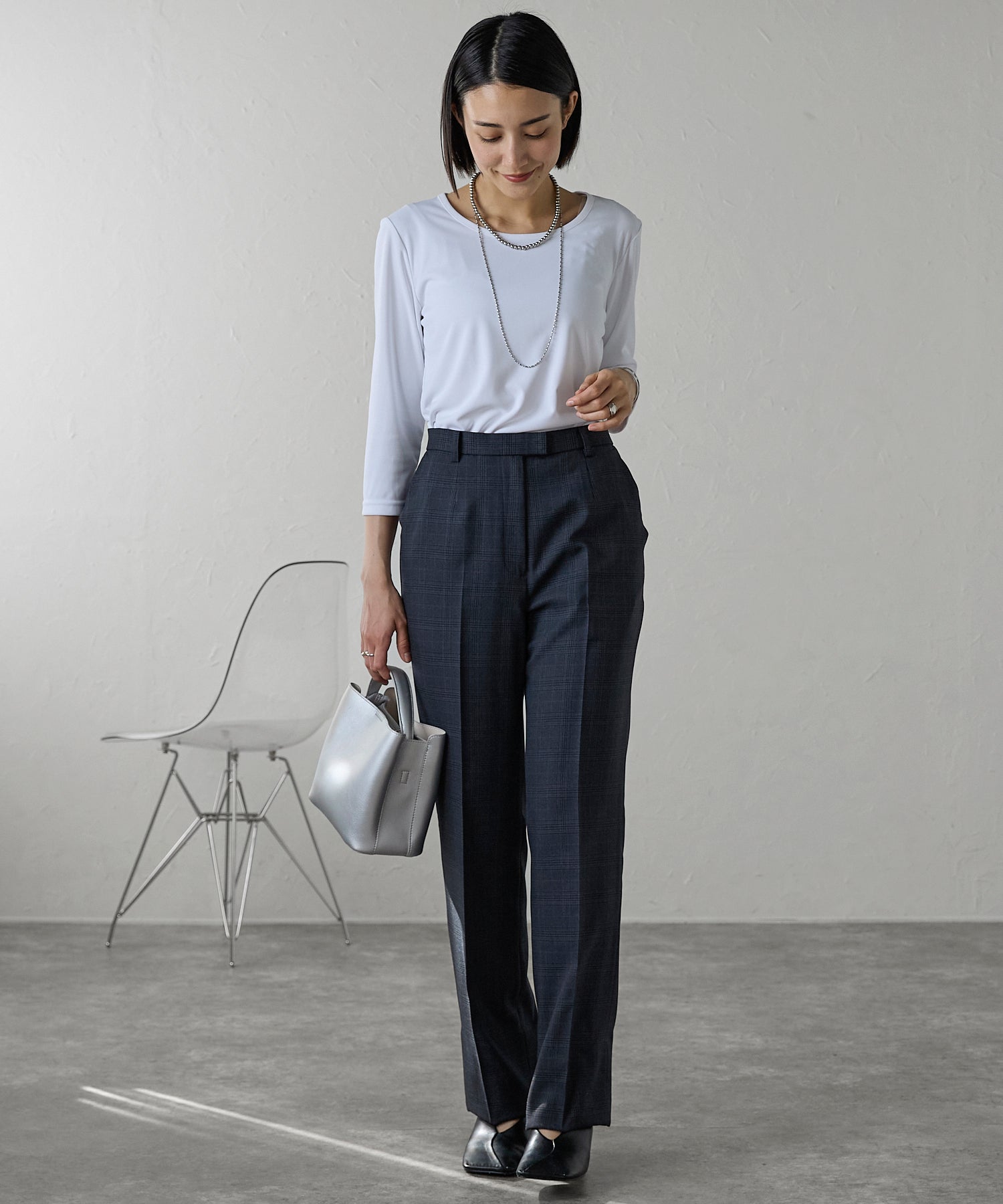 エトレプレ etre pret 七分袖カットソー (ホワイト) ホワイト