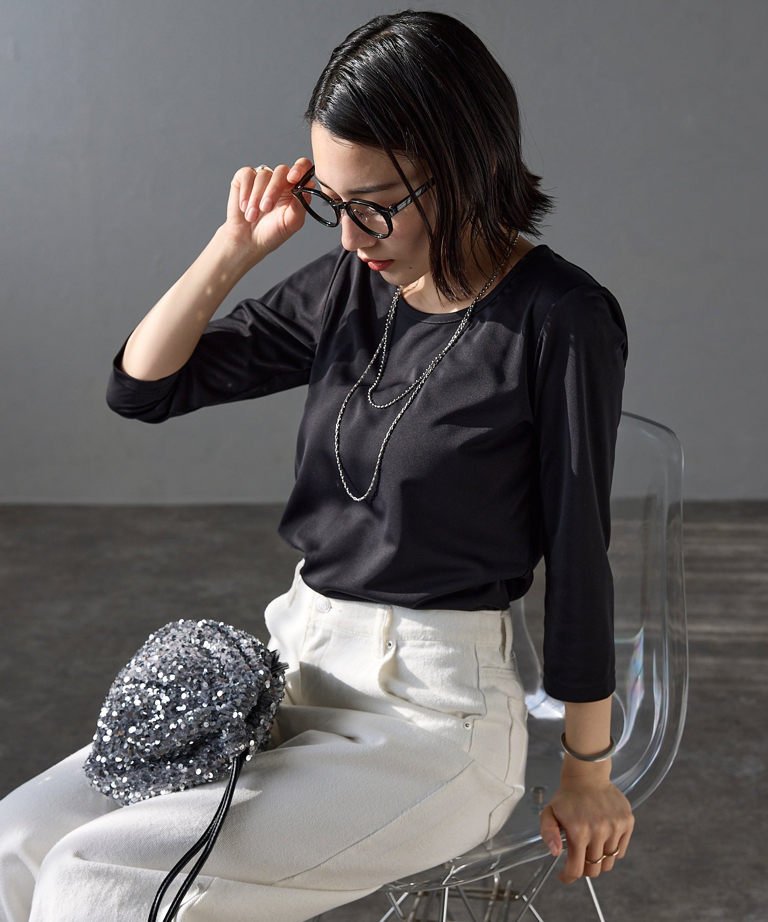 エトレプレ etre pret 七分袖カットソー (ホワイト) ホワイト