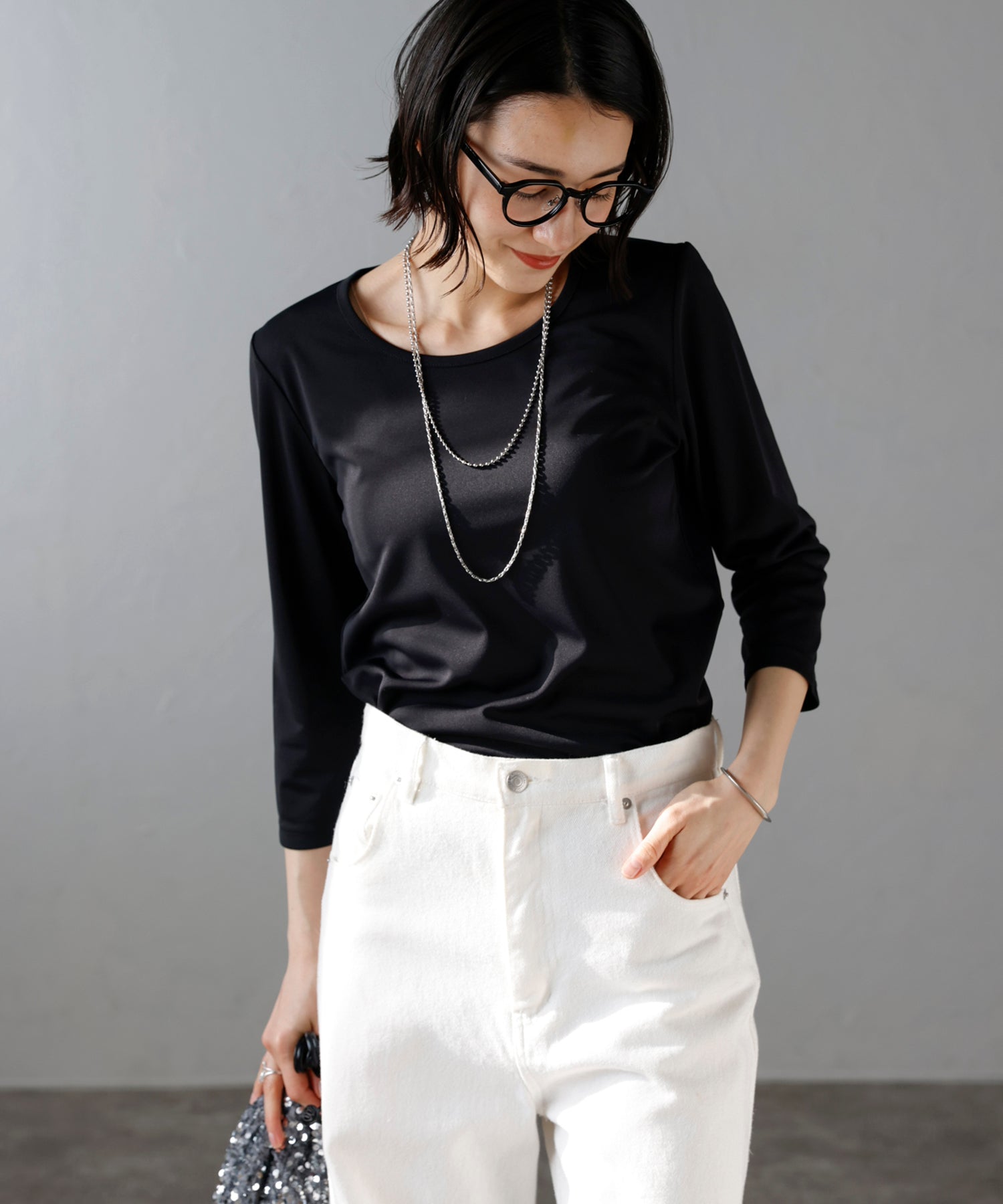 エトレプレ etre pret 七分袖カットソー (ホワイト) ホワイト