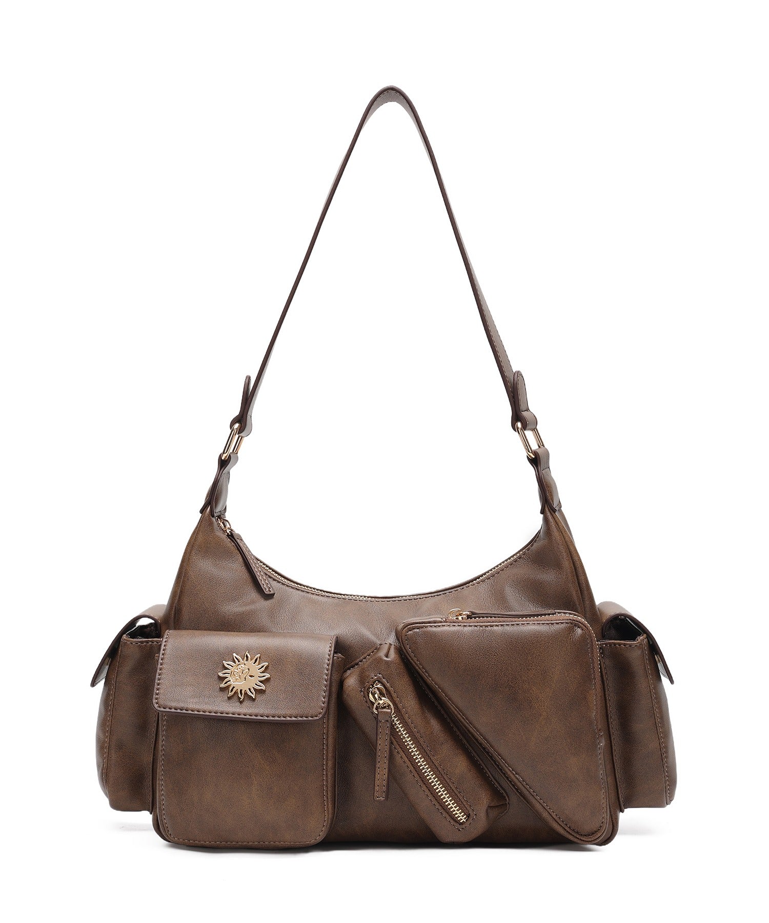 エヴリス EVRIS 【EVRIS/エヴリス】SUNNY マルチポケットワイドショルダーバッグ (BRN51) BRN51