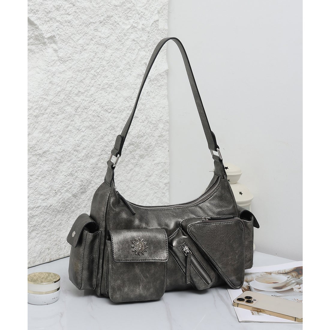 エヴリス EVRIS 【EVRIS/エヴリス】SUNNY マルチポケットワイドショルダーバッグ (BRN51) BRN51