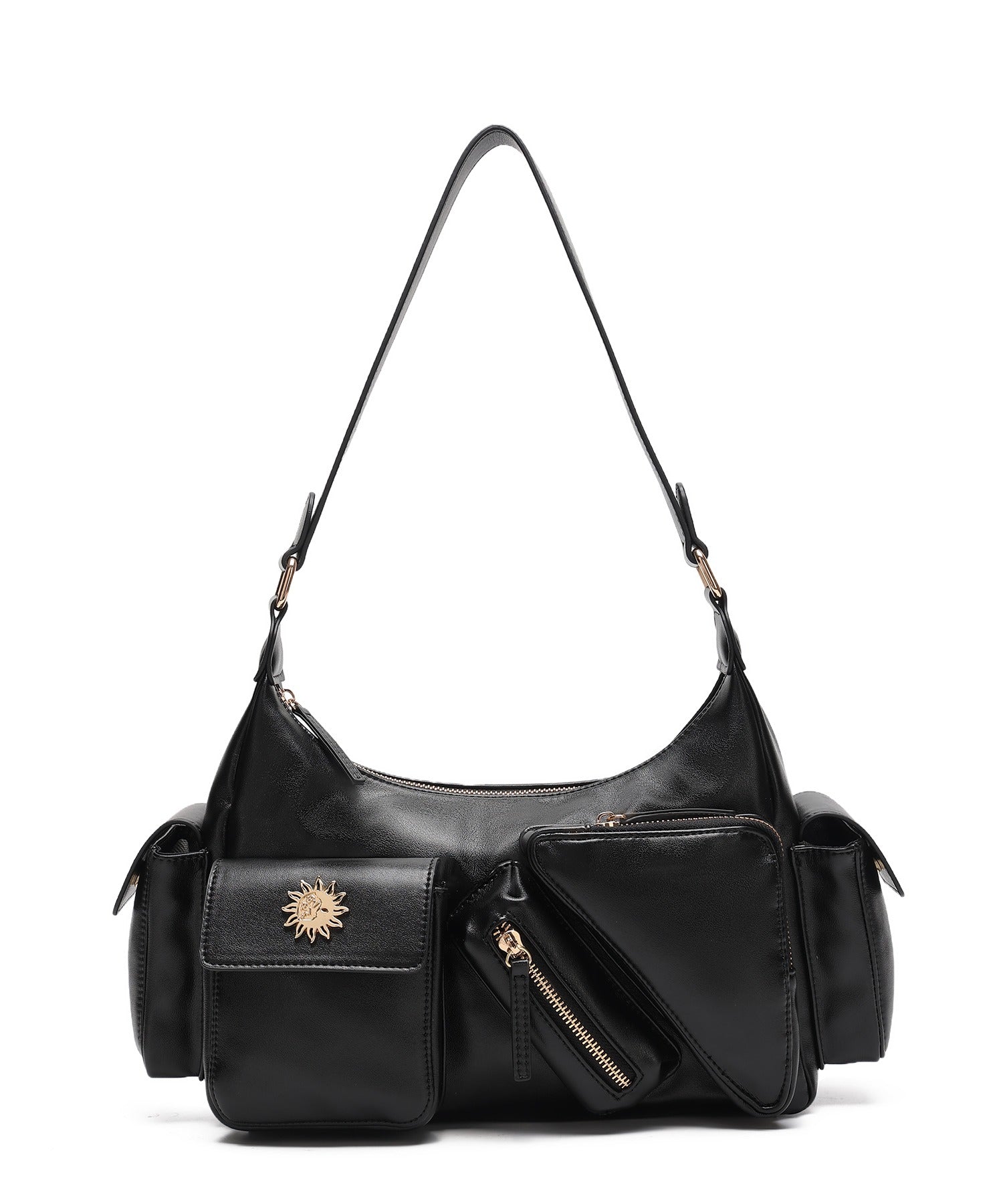 エヴリス EVRIS 【EVRIS/エヴリス】SUNNY マルチポケットワイドショルダーバッグ (BLK76) BLK76