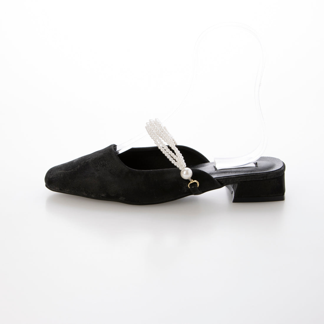 【EVOL】【Lightweight・Soft】Pearl Belt Square Mule IY5603