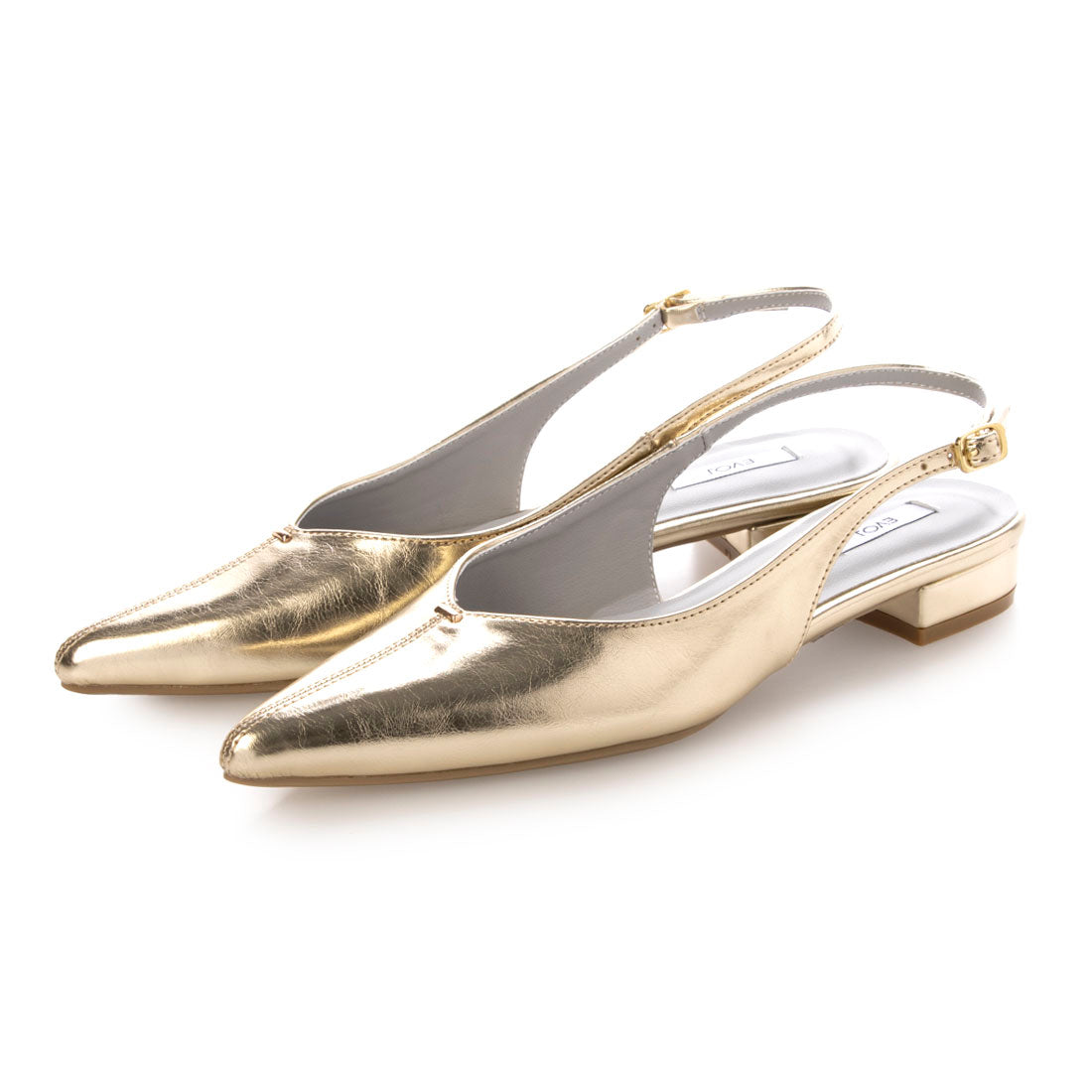 【EVOL/イーボル】【軽量・柔らかい】Vカットバックバンドパンプス IY5592