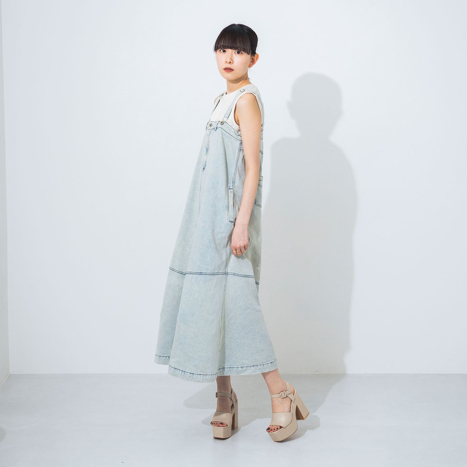 【EVOL/イーボル】【XS-LLサイズ展開・柔らかい】12cmヒール厚底サンダル IY5594