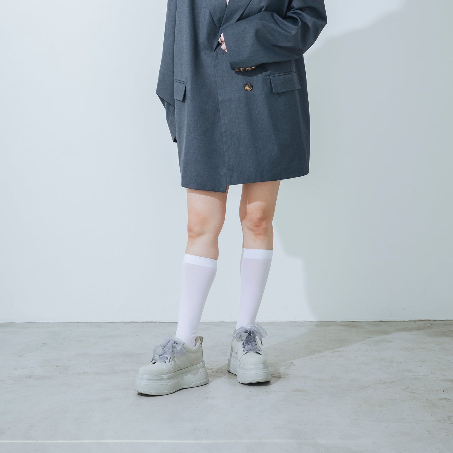 【EVOL/イーボル】【XS-LL尺寸展開・輕量】2WAY8cm厚底綁帶鞋 IY5734