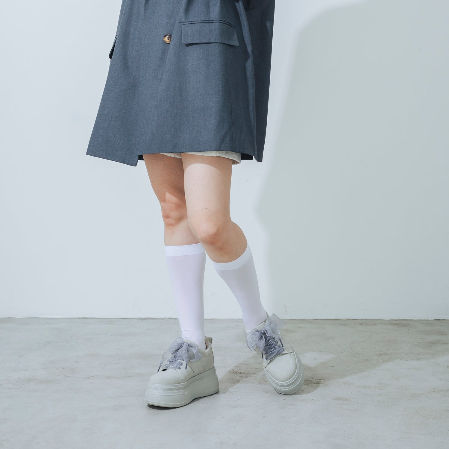 【EVOL/イーボル】【XS-LL尺寸展開・輕量】2WAY8cm厚底綁帶鞋 IY5734